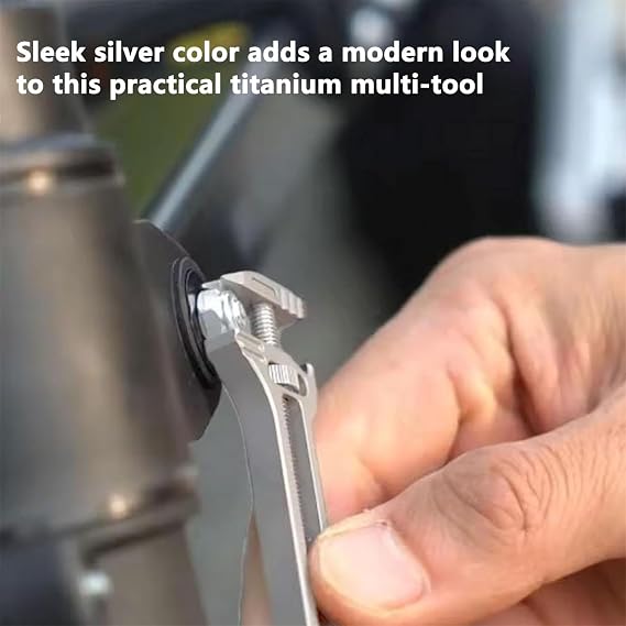 Compact Titanium Multitool, Portable Mini Multitool Wrench, Adjustable Wrench Alloy Tool with Bottle Opener, Nail Puller, and Caliper, for Home, Camping, and DIY Projects (3pcs)