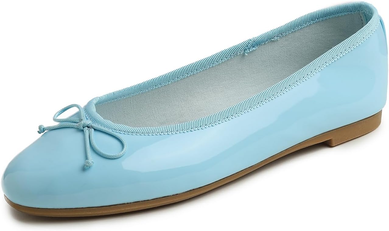 FEVERSOLE Women's Bling Soft Cushioned Comfort Flats Sparkle Party Ballets