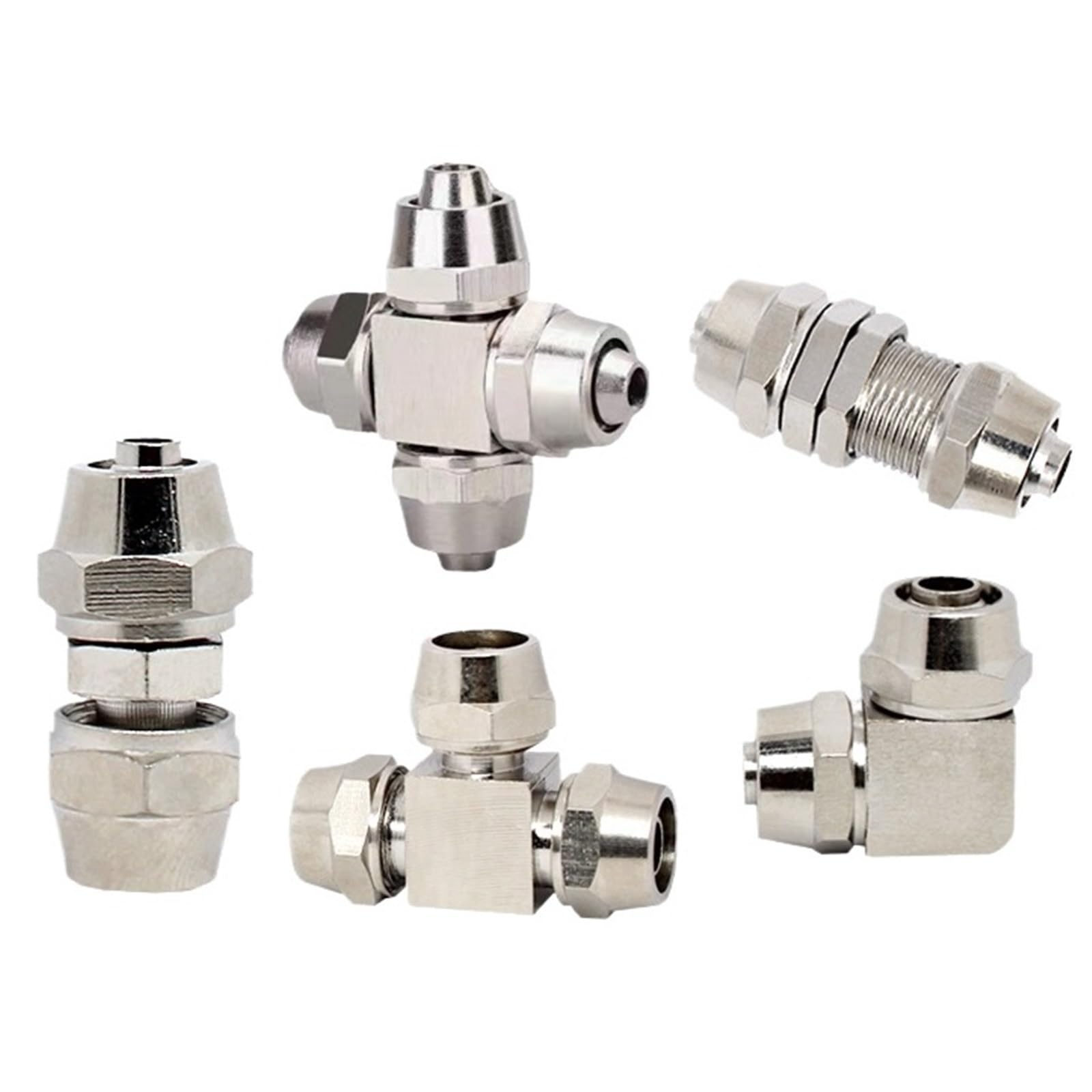 Raccordo pneumatico in lega di rame connettore rapido per tubo flessibile 4 6 8 10 12 14 16 mm (KLV, 10 mm)
