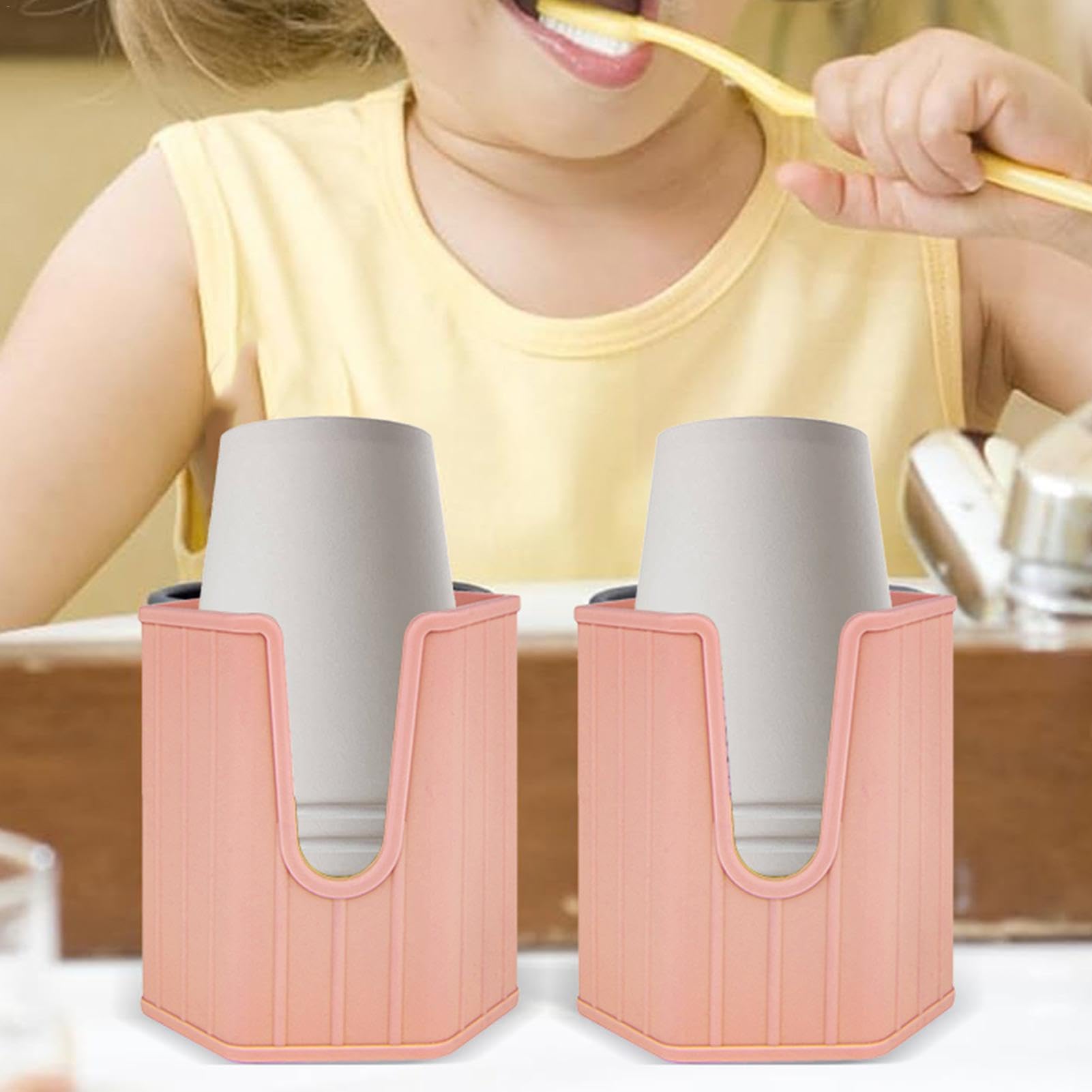 Dispenser Per Bicchieri Di Carta In Silicone | Organizzatore Salvaspazio Per Collutorio, Bevande E Caffè - Foto 5