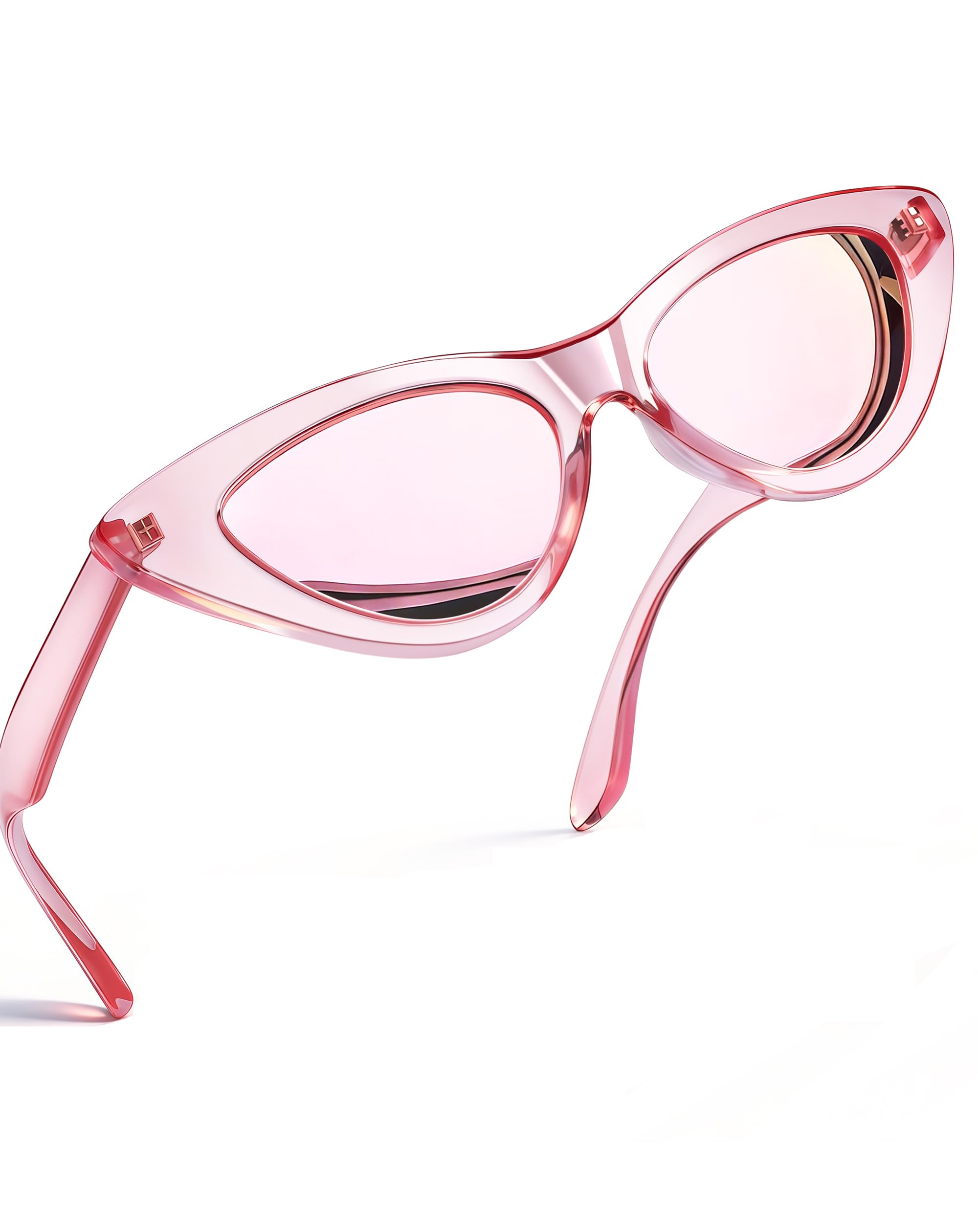 Joopin Klassische Cateye Sonnenbrille Damen Polarisierte 90er Party Brille | Retro Katzenauge Brille, Ideal für Schmale Gesichtskonturen, UV400, Modern, Alltag, Pendeln, Einkaufen, Partys, Cosplay