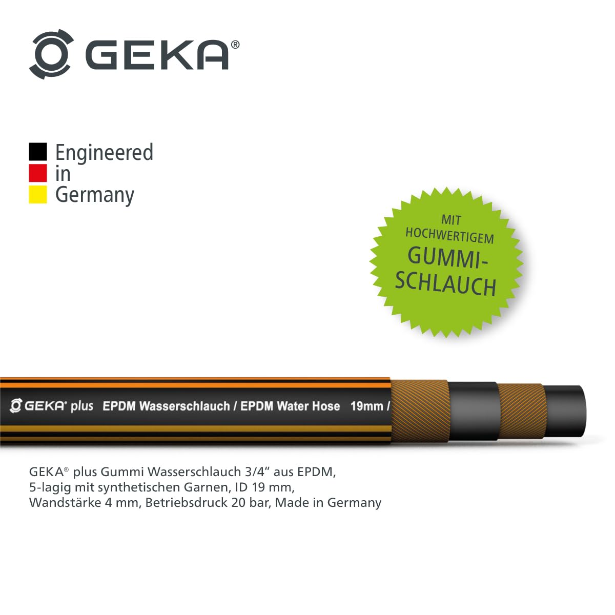automatischer Schlauchaufroller EA15SK, mit Gummischlauch, L x B x H 52 (inkl. Halterung) x 45 x 23,5, 42.9042.9