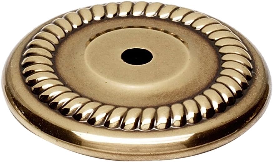 A813-38P-PA Rope Traditional Backplates, Polished Antique, 1-1/2