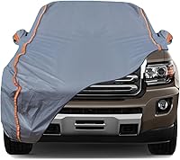 Vista 39 de TUCAREST - Funda de auto completa de 6 capas de alta calidad, diseño de cremallera de carcasa dura, impermeable, resistente a la intemperie