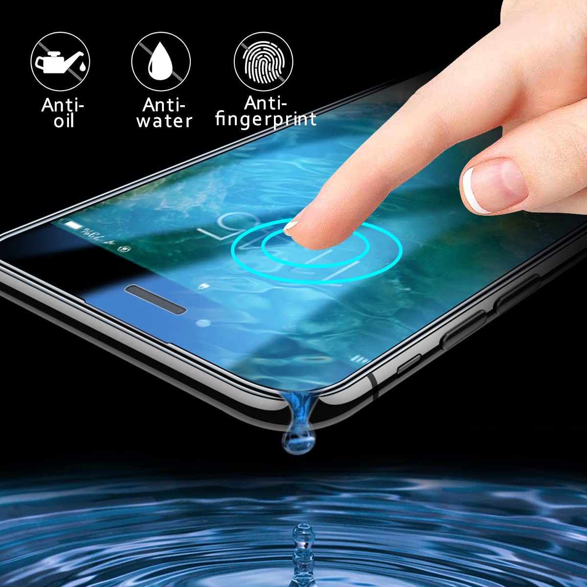 Pellicola Vetro Temperato Per IPhone SE/8/7/6 - Pacco Da 3 - Foto 9