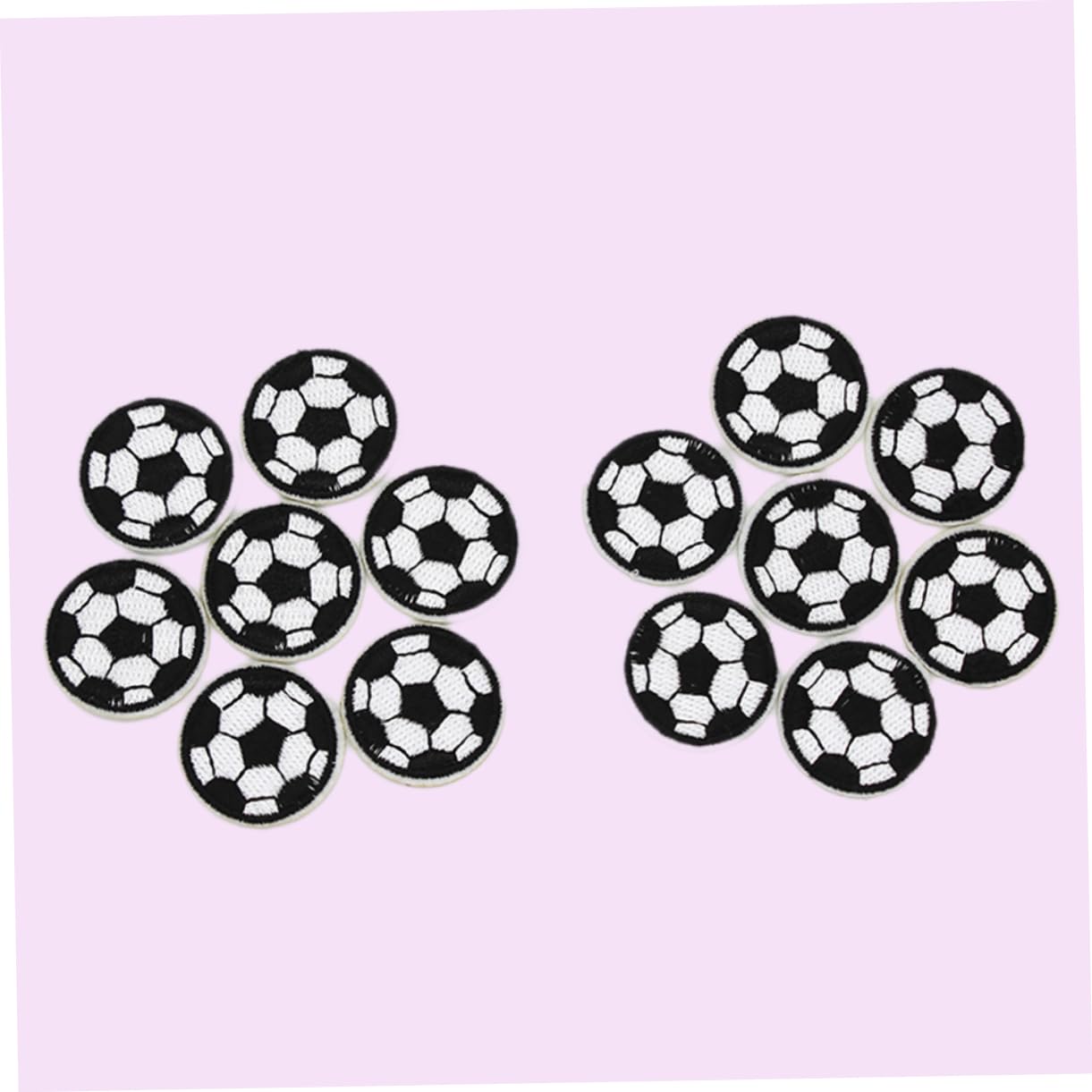 NUOBESTY Toppe Da Cucire A Forma Di Pallone Da Calcio Set Di 10 Toppe Ricamate Per Jeans Giacche Borse E Artigianato