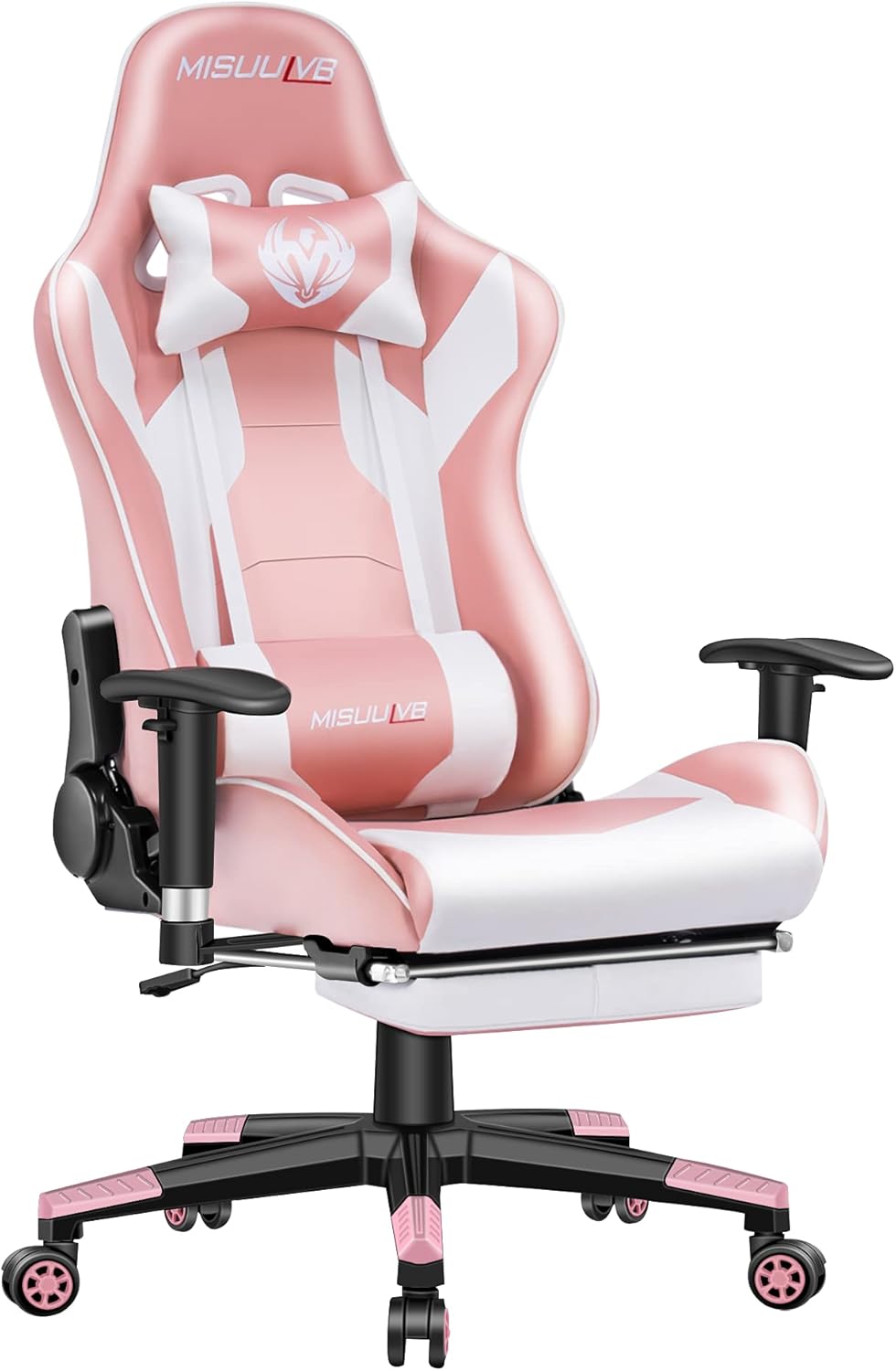 Buy Pink Gaming Chair With Footrest Computer Chair High Back Office Ergonomic Design Multi Function Racing Style Swivel Desk Chair Adjustable With Headrest And Lumbar Support For Adults Men Women Teens Online In Buy Pink Gaming Chair With Footrest Computer Chair High Back Office Ergonomic Design Multi Function Racing Style Swivel Desk Chair Adjustable With Headrest And Lumbar Support For Adults Men Women Teens Online In