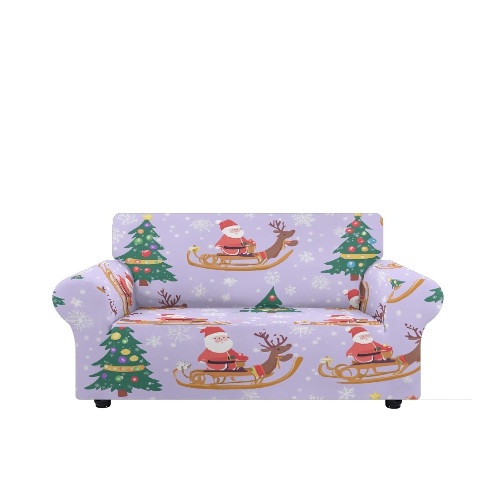 Housse Canapé 3 Places Violet Et Vert Housse Canapé Extensible 1 Places,avec Accoudoirs,Super Élastique Sofa Cover,Antidérapante,Antisalissure,Lavable