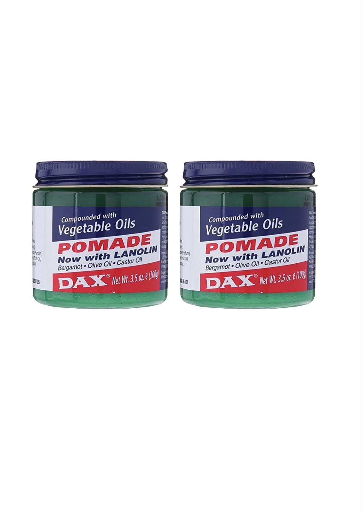 Pommade Capillaire DAX Bergamote 100g - Huile D'olive Et Ricin - Tous Cheveux