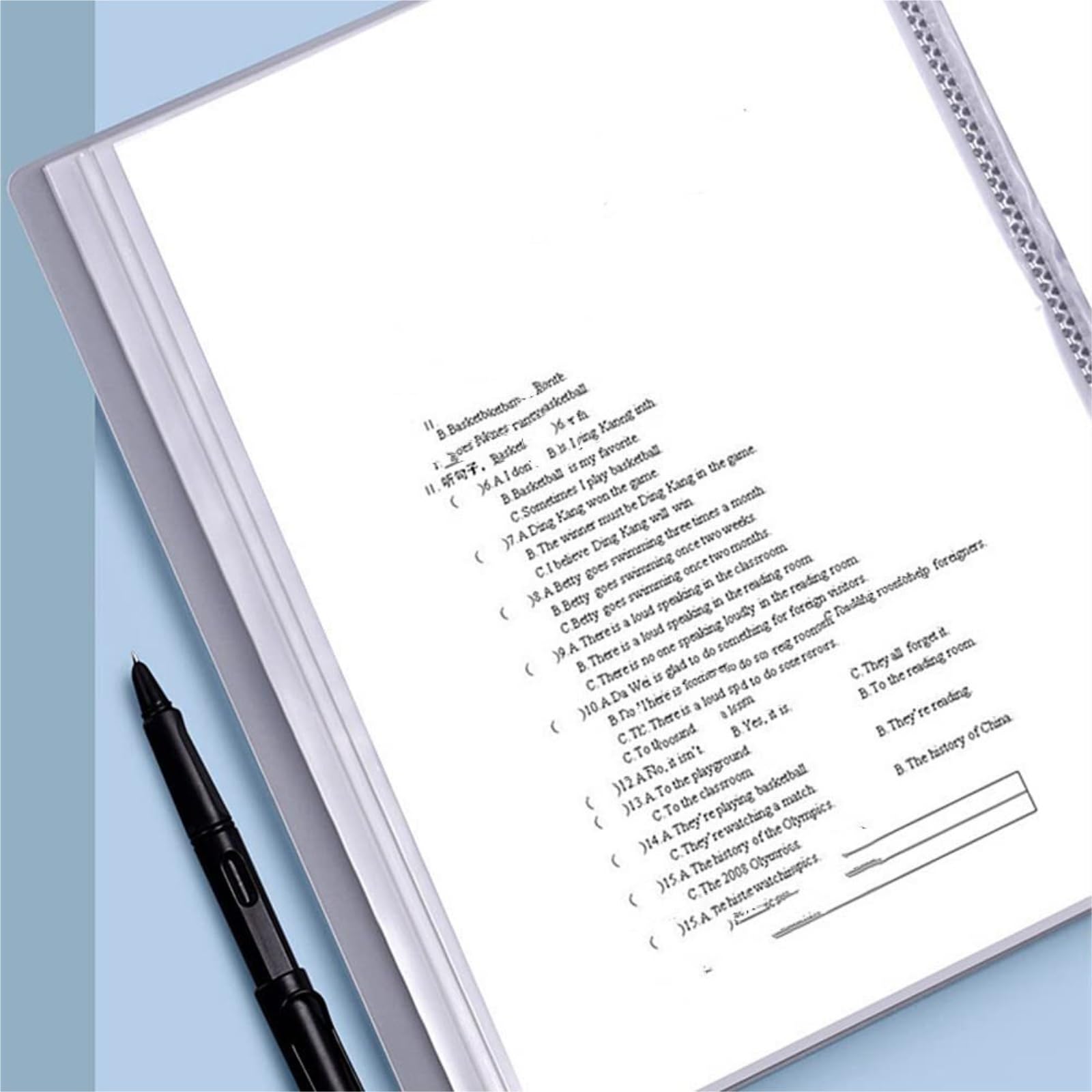 Teczka na dokumenty, 3 sztuki, format A4, 80 arkuszy, przezroczysty segregator kieszonkowy z plastikowymi osłonami, organizer do prezentacji dzieł sztuki, raportów, listów, fioletowy