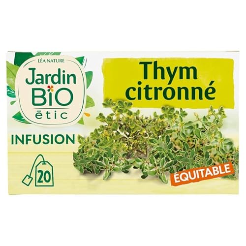 JARDIN BIO ETIC - Jardin Bio Étic Infusion Thym Citronné Bio Étui + 20 Sachets 30G - Lot De 4 - Vendu Par Lot