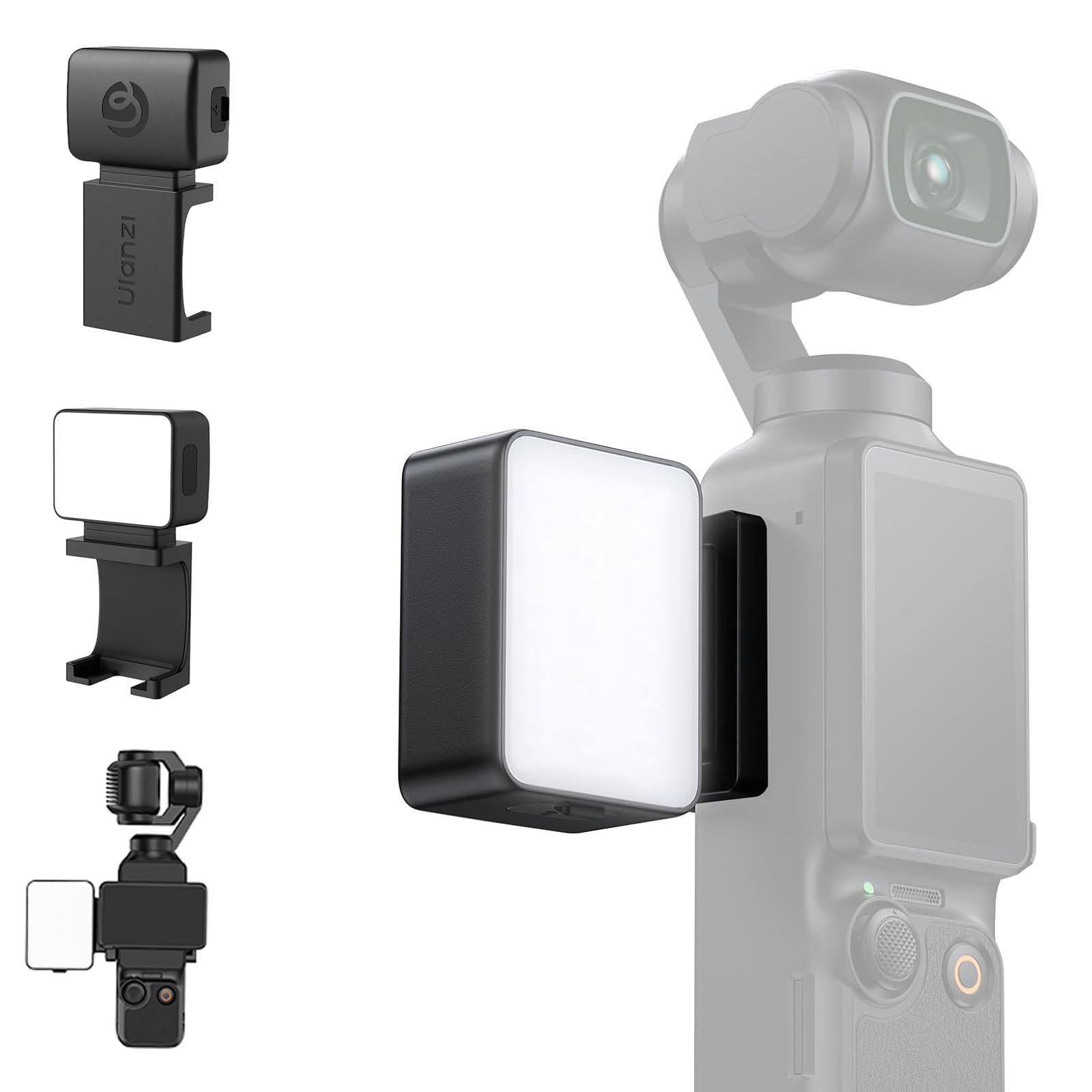 ULANZI LM001 Magnetic Mini Light for DJI Osmo Pocket 3, 2W USB C Rechargeable Auxiliary LED Fill Light, 500mAh, 5800K, CRI ≥95, IPX4 Water Resistance, Brightness 3 Levels Adjustable-image-30
