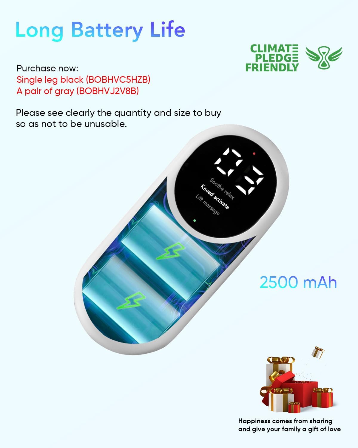 Calf Air Compression Massager for Circulation and Pain Relief, Leg Massager with Heat, Relieve Fatigue, Help for Edema and Varicose Veins, Gifts (Calf: Within 22.5 inches) - Image 6