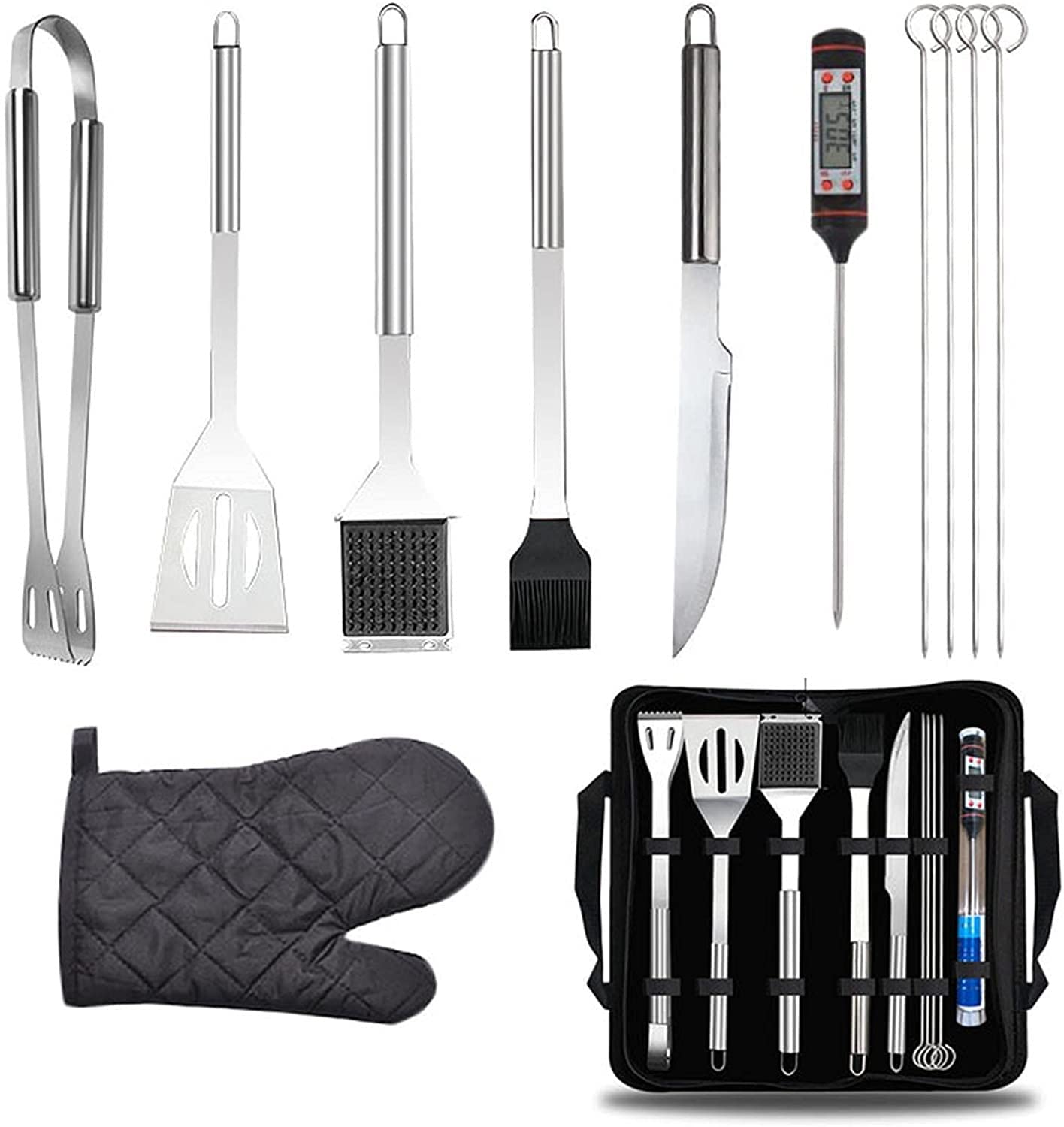 Acciaio Inossidabile BBQ. Strumenti Set 11pcs Barbecue Griglia Accessori Utensili for Camping Outdoor Tools Tools Kit
