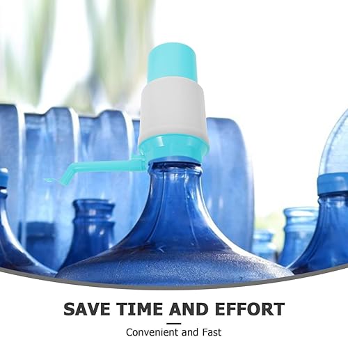 Miniatura 6 de jojofuny Bomba de absorción de agua a presión manual para botella de 1 galón, material Pp, fácil de llevar, beber saludable