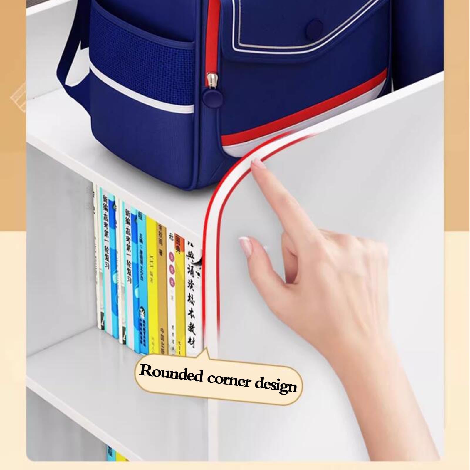 Mobilny regał na książki dla studentów, kompaktowy schowek pod biurkiem, prosty regał na książki do sypialni lub gabinetu (76 x 25 x 38 cm)