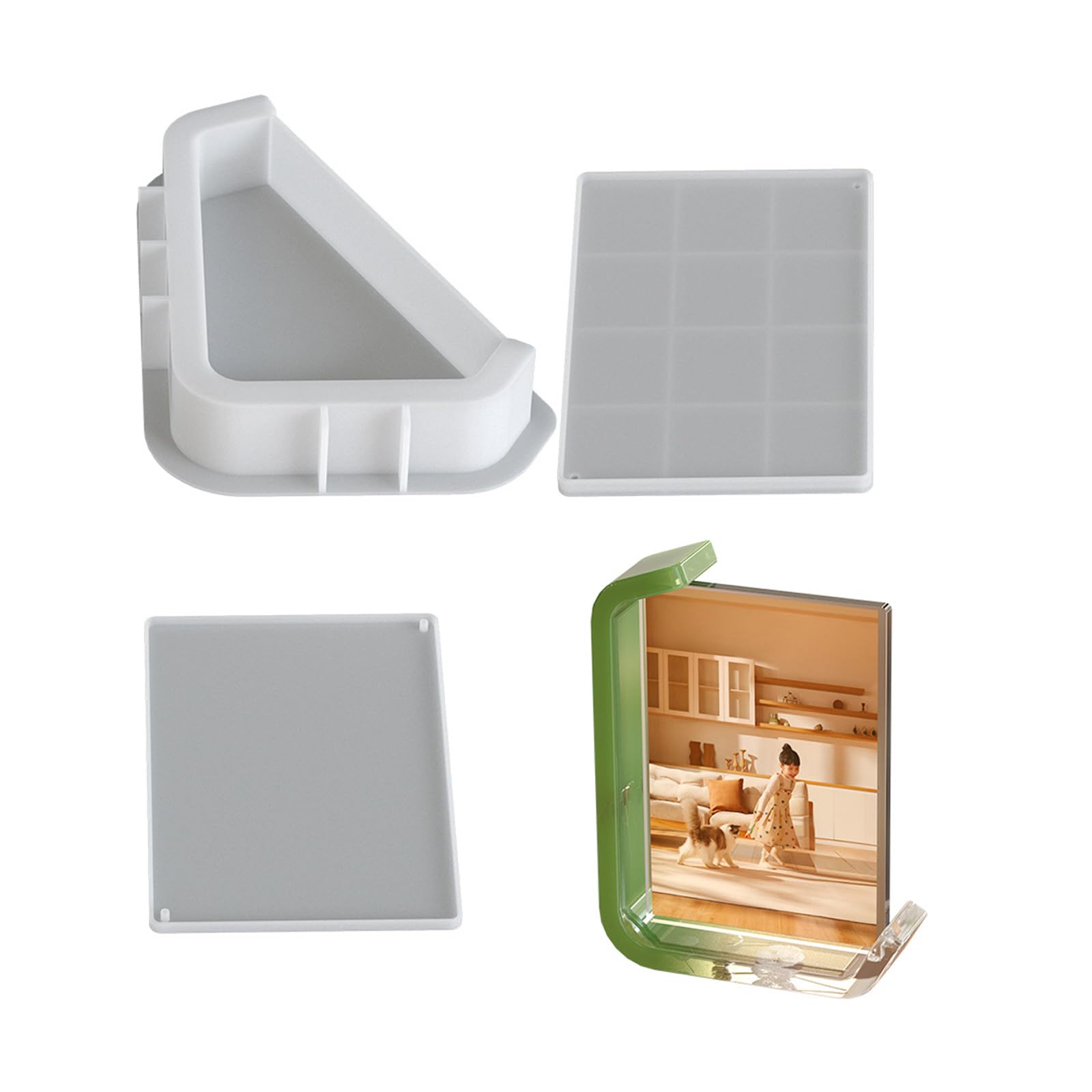 NEWFT Elegant Picture Frame Silicone Resin Crafting Craft Project Silicone Texture for Handmade Crafting