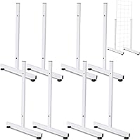 Vista 1 de Fumete 4 pares de patas de rejilla de alambre, base en T, tubo rectangular, soporte de pared de alambre, base de panel de rejilla, accesorios
