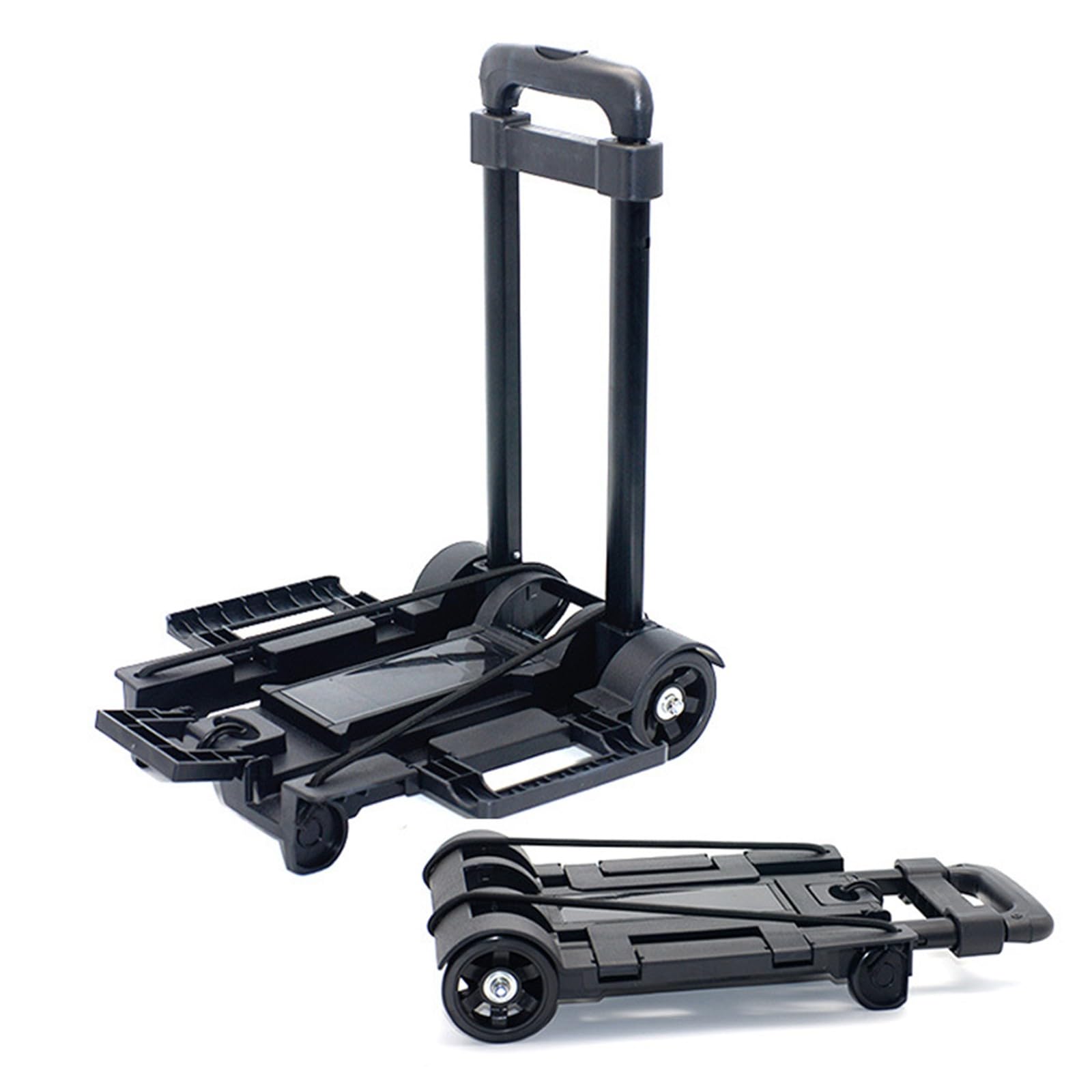 Carrelli manuali pieghevoli con 2 ruote, carrello resistente per il sollevamento di bagagli, viaggi personali, traslochi automobilistici e ufficio, capacità di carico di 65 kg A