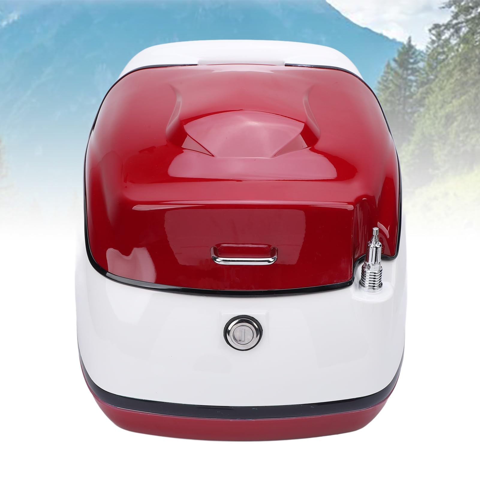 38L Moto Top Case, Coffre de Rangement Universel Arrière (Dark Red)