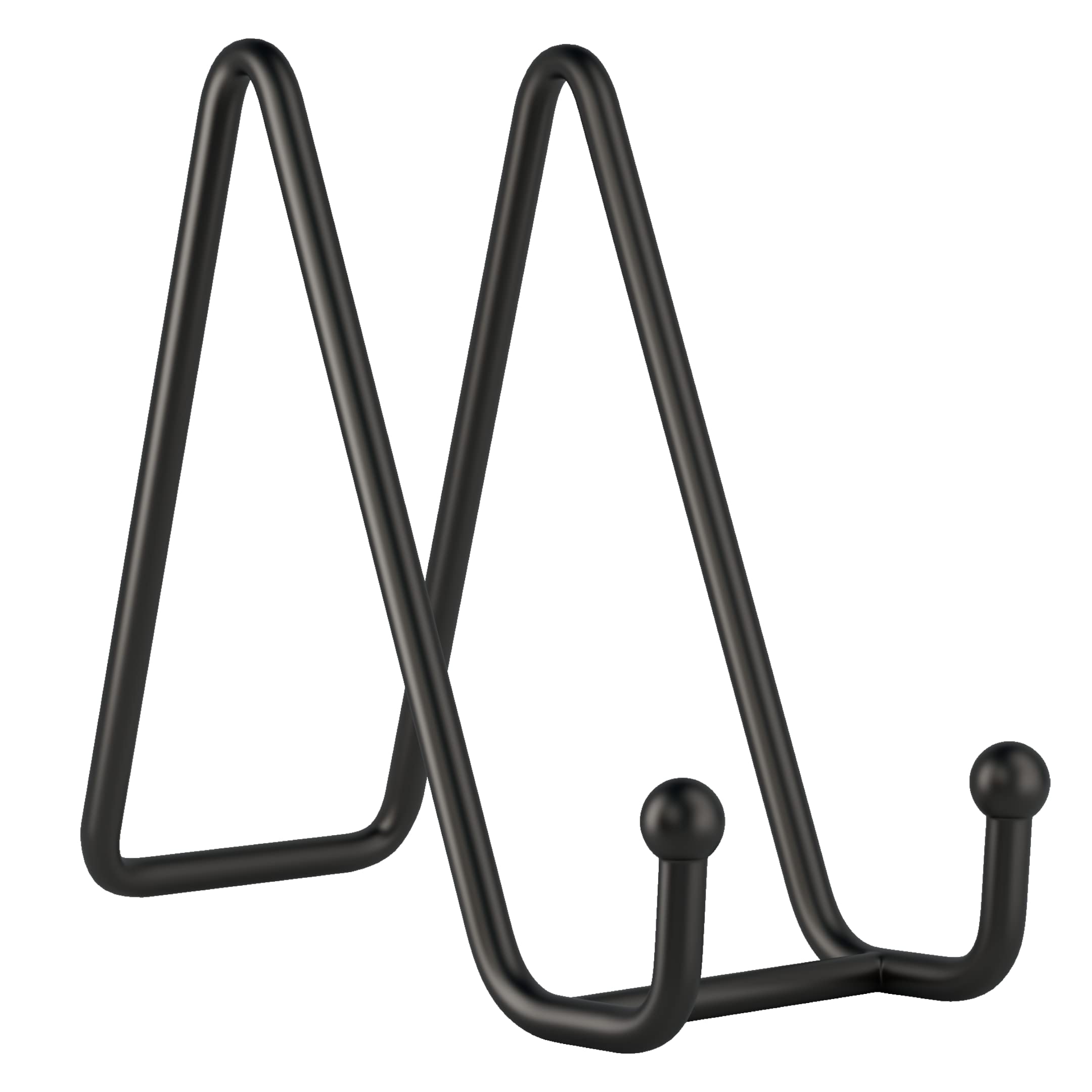 Petiy Beauty 2 Pack 6 Inch Black Iron Plate Stands for Display, Metal Frame Holder Stand for Picture, Decorative Dish, Book, Photo Easel and Tabletop Artistic Work 1
