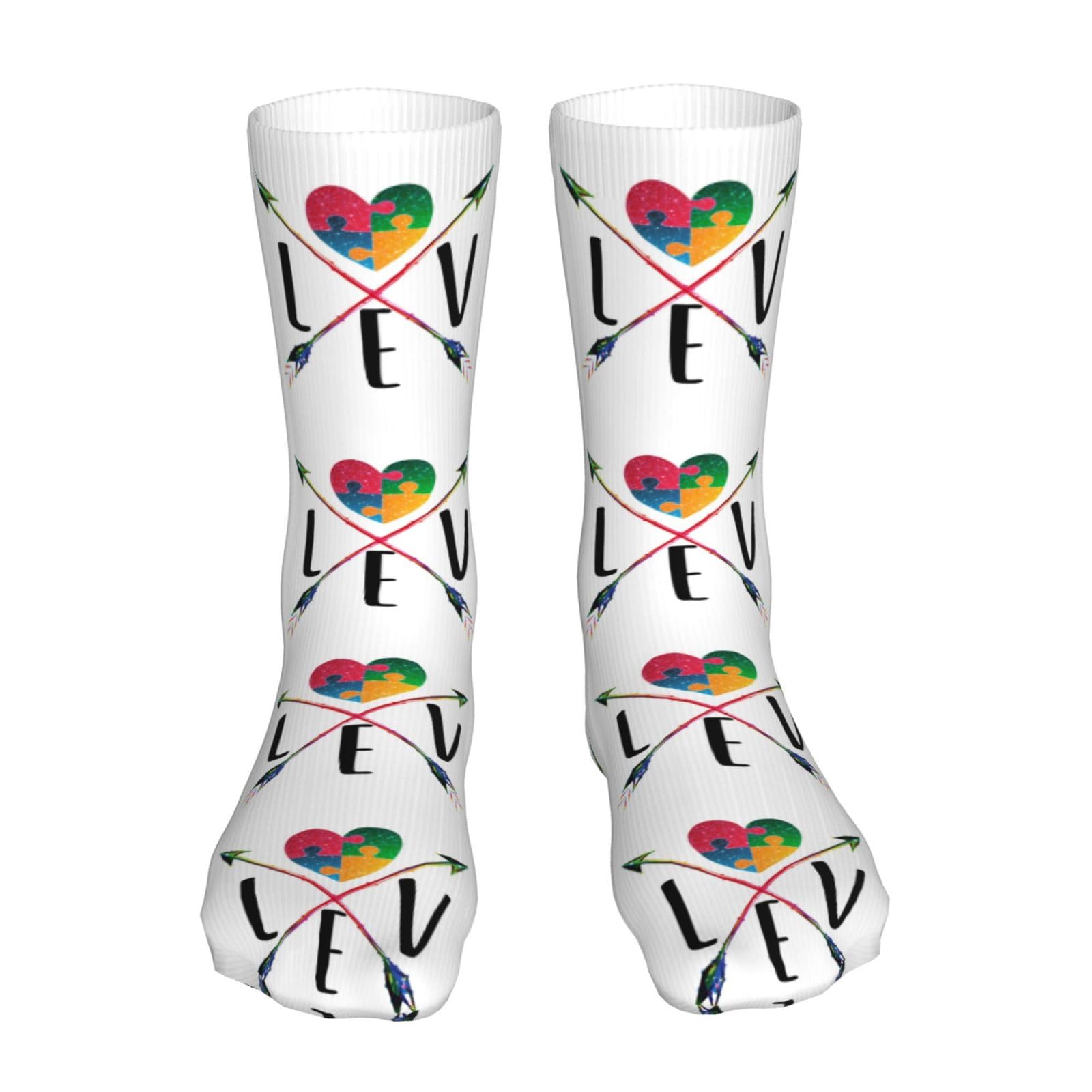 Smazdfxx Unisex As Pic Autistic Autism Awareness Day Month Socks For Women Crew Sock Athletic Socks Holiday Casual S 16In