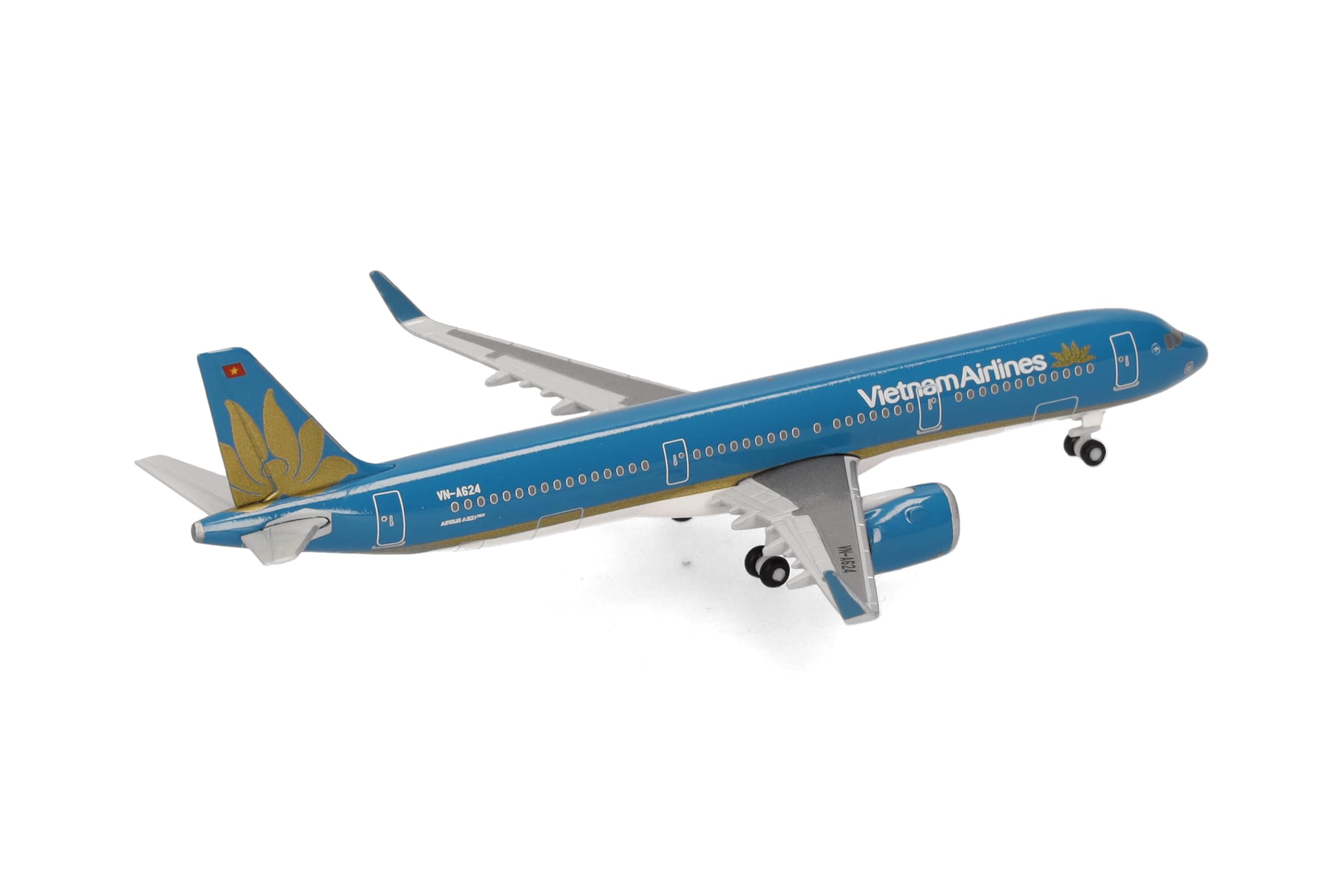 herpa Vietnam Airlines Airbus A321neo 1:500 Scale Miniature Collectible Model without Base Metal, Blue - Image 3