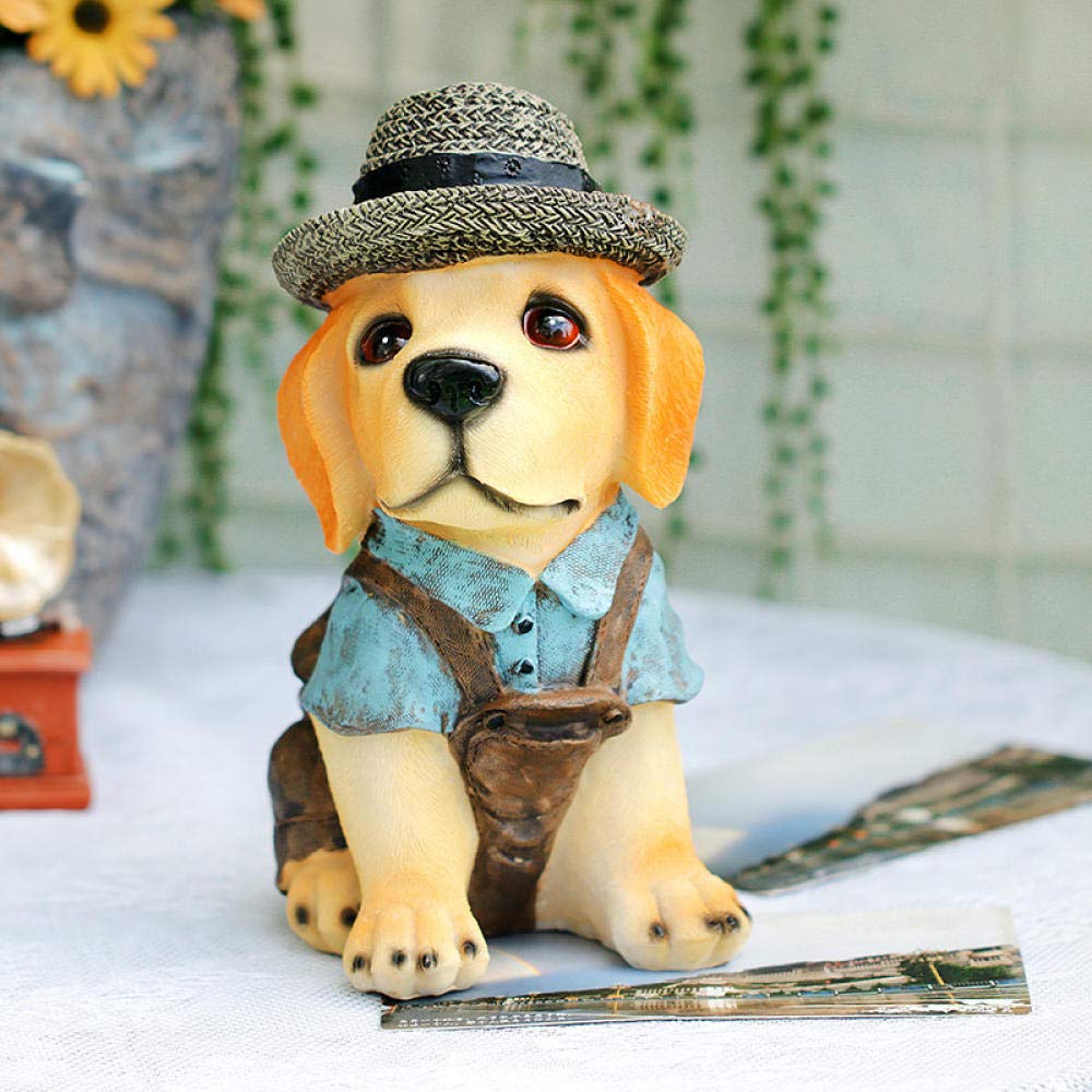 Statue Chien Art en Résine Rouge 26cm : Sculpture Artisanale de Qualité pour Salon Chic