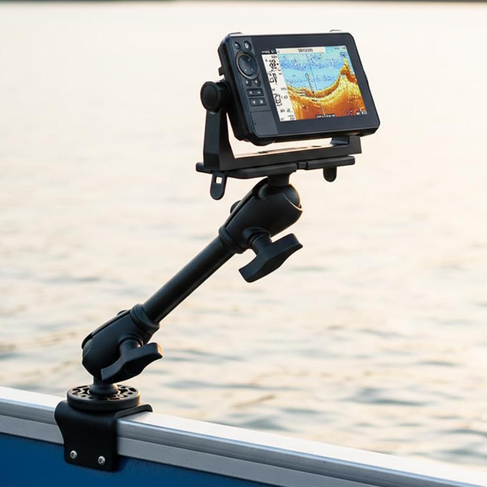 Fischfinder-Halterung für Kajak 360-Grad drehbares Gestell | Echolot-Halterung mit Verlängerungsstab Für Angelboot See Fluss Meer Outdoor Sport Fotografie Und