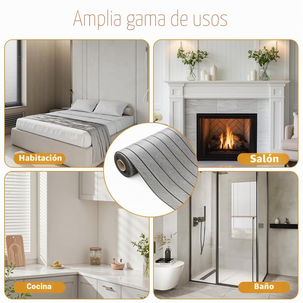 LOMUG Paneles acústicos autoadhesivos de madera 300x40cm, paneles de pared con aspecto de madera, decoración de pared 3D, panel de lamas de protección acústica de chapa de madera, paneles para techos