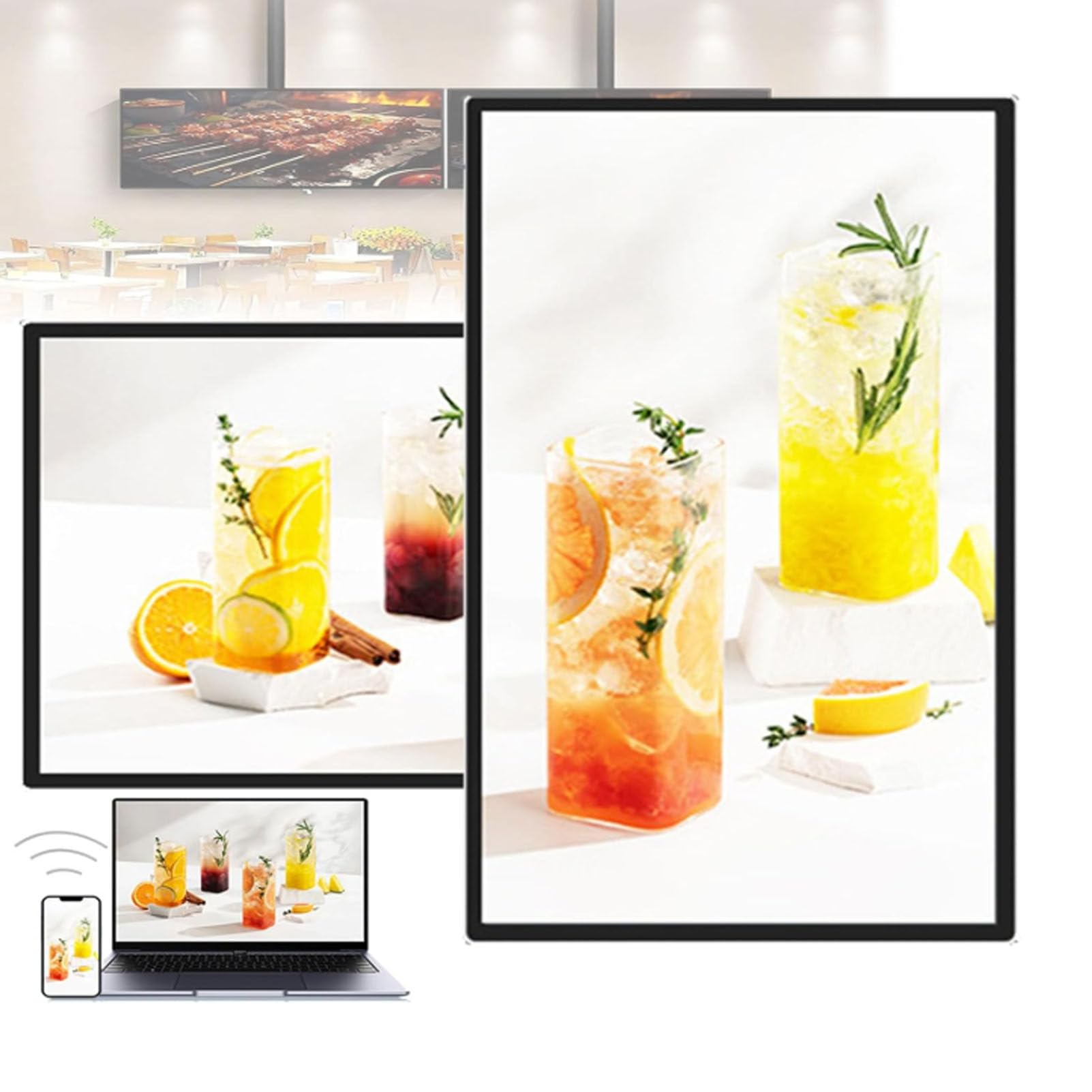 Cyfrowy wyświetlacz ścienny, ekran wielodotykowy Smart Split, wyświetlacz reklamowy, wyłącznik czasowy, HD-MI/USB/WiFi/dla systemu Windows, orientacja pozioma/pionowa 43in