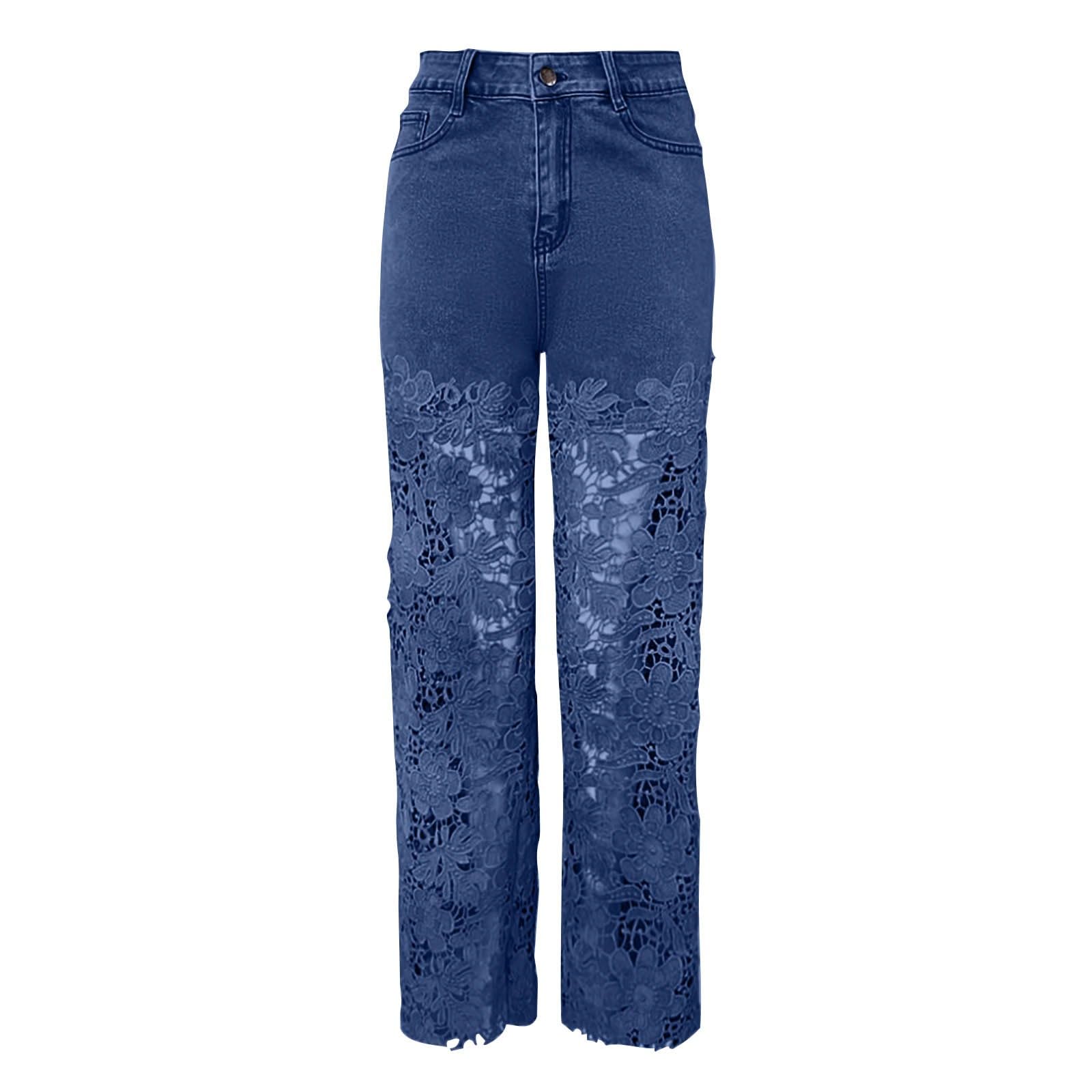 Jeans Donna Vita Alta Palazzo Jeans Baggy Leggeri Larghi Pantaloni Denim Elasticizzati Casual Gamba Larga Moda Pantaloni Vita Alta Curvy Tempo Libero con Tasche Streetwear Wide Leg Comodi Oversize