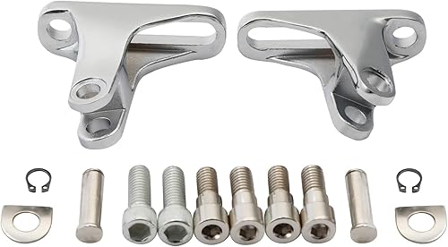 Miniatura 5 de Kit de montaje de clavija de pie de pasajero para Harley Davidson Touring Road King Electra Glide Street Glide Road Glide 1993 y posterior, cromado