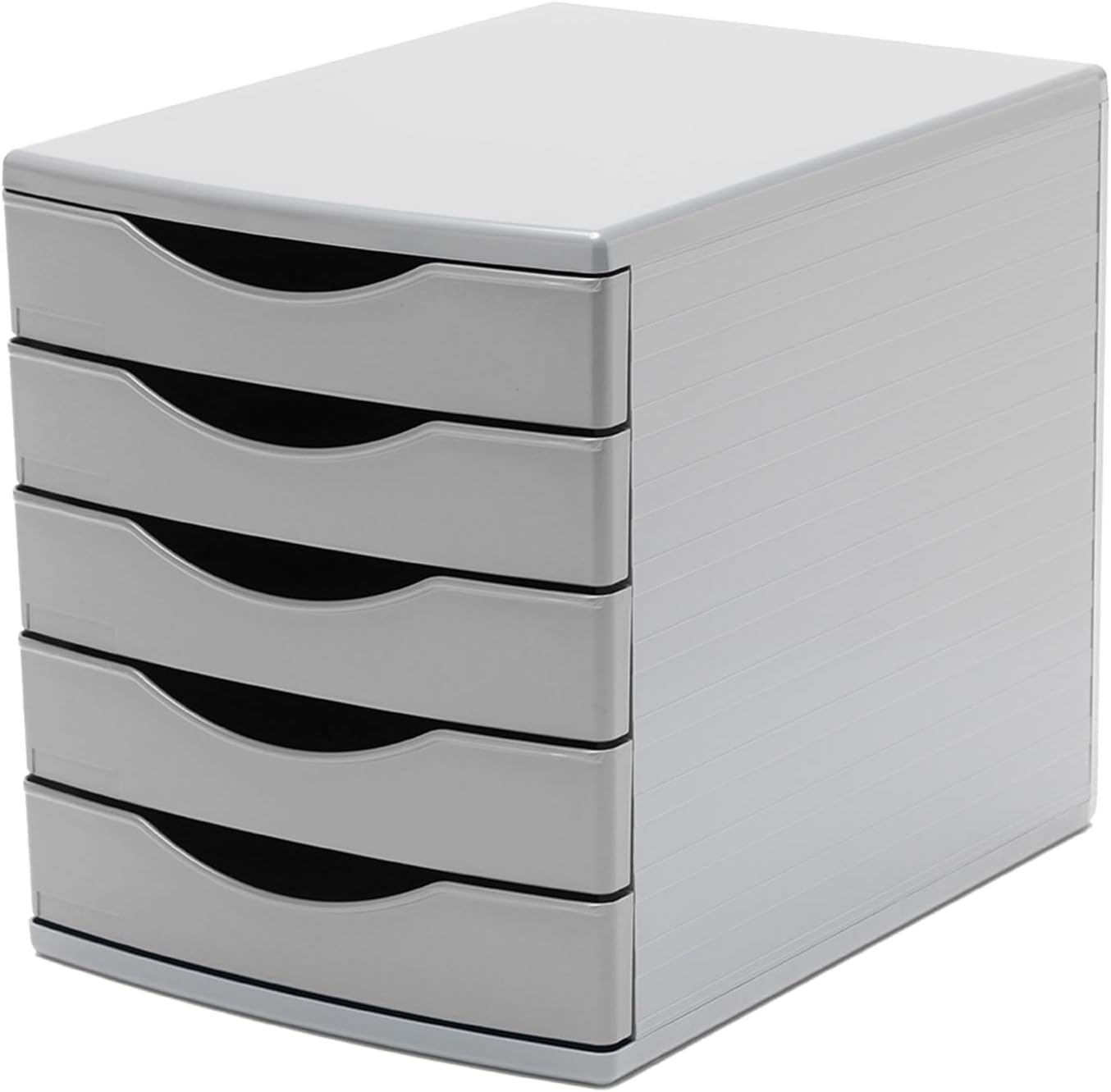 Deflecto® Grey Desk Drawer Set featuring 5 x 60mm drawers In Timeless