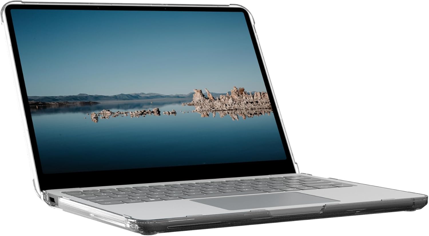 URBAN ARMOR GEAR UAG Designed for Microsoft Surface Laptop 13-inch (1st Edition) Case Plyo - Rugged Hard Shell One Piece Design Military Grade Transparent Clear Protective Cover, Ice