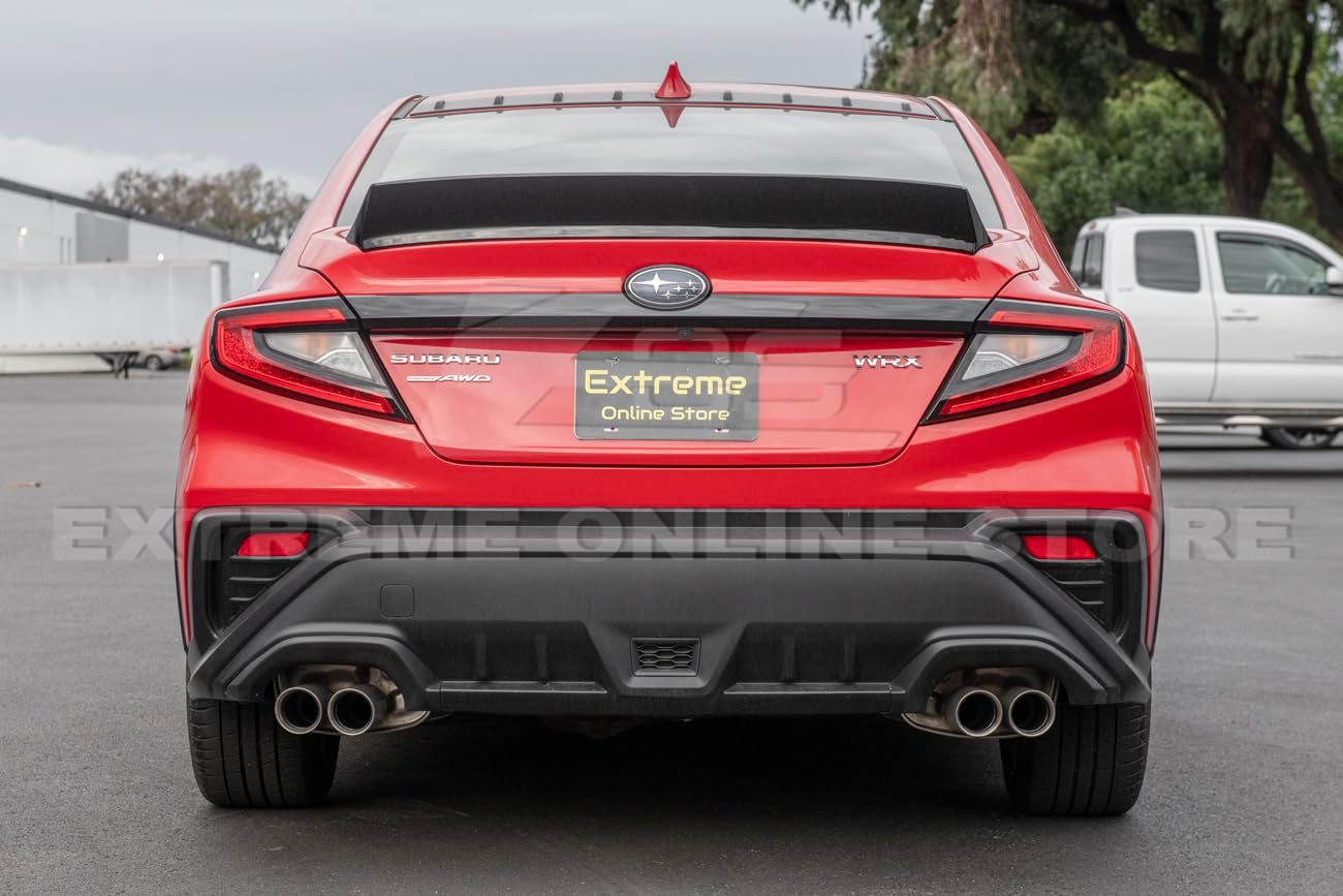 Replacement for 2022-Present Subaru WRX Models | JDM Performance Package Rear Trunk Lid Ducktail Wing Spoiler (ABS Plastic - Painted Glossy Black)