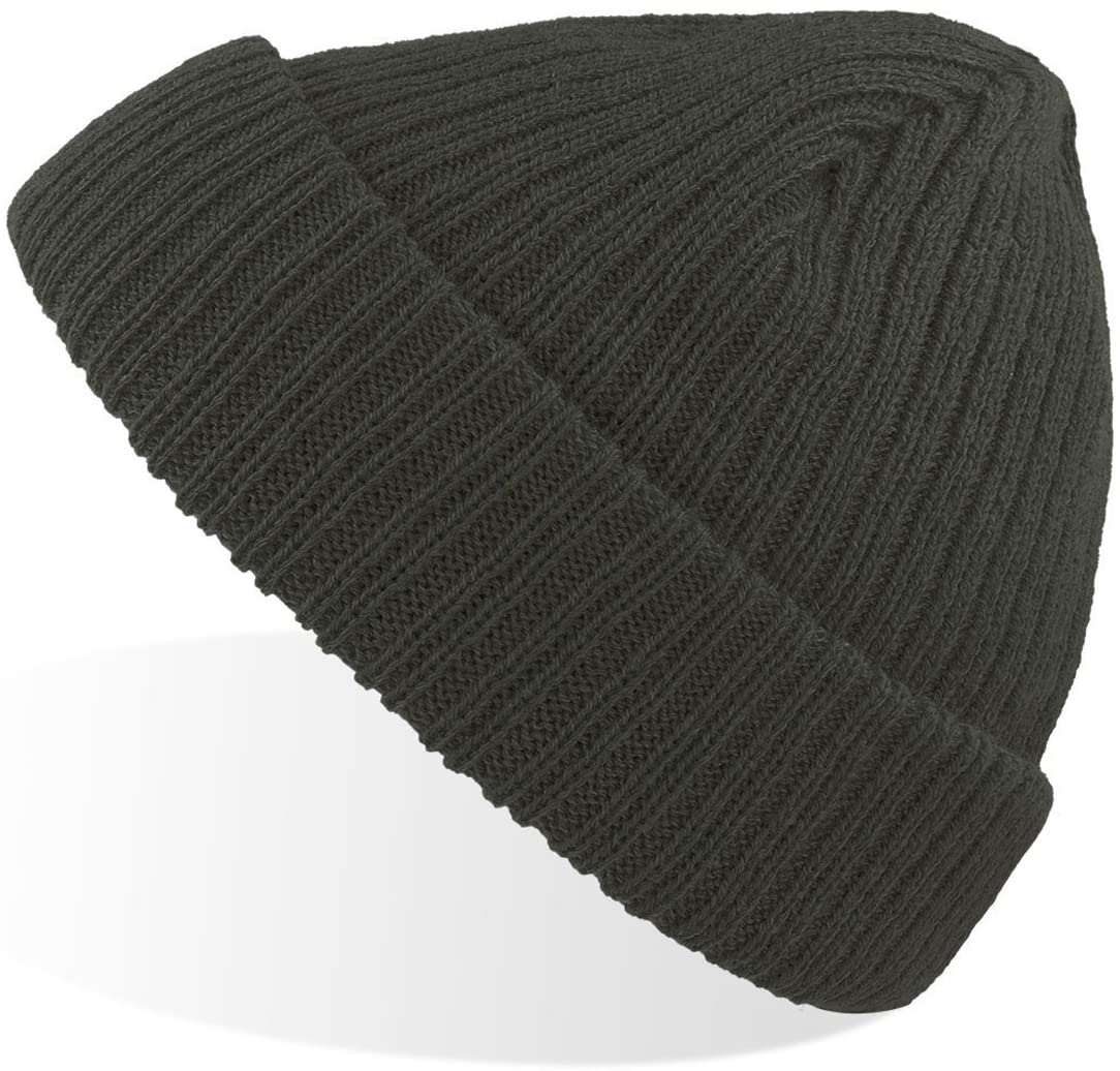 Bonnet court docker ajustable miki marin avec revers Coozo noir - 2