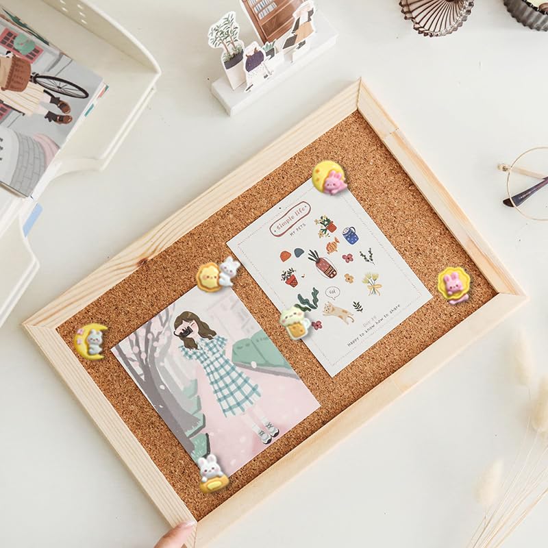 30 pcs Rabbit Push Pins Cute Rabbit Thumb Tacks Creative Drawing Pins Softwood Decorative Push Pins Billboard Photo,for Bulletin Board Office Supplies(Yellow Rabbit) - Image 3