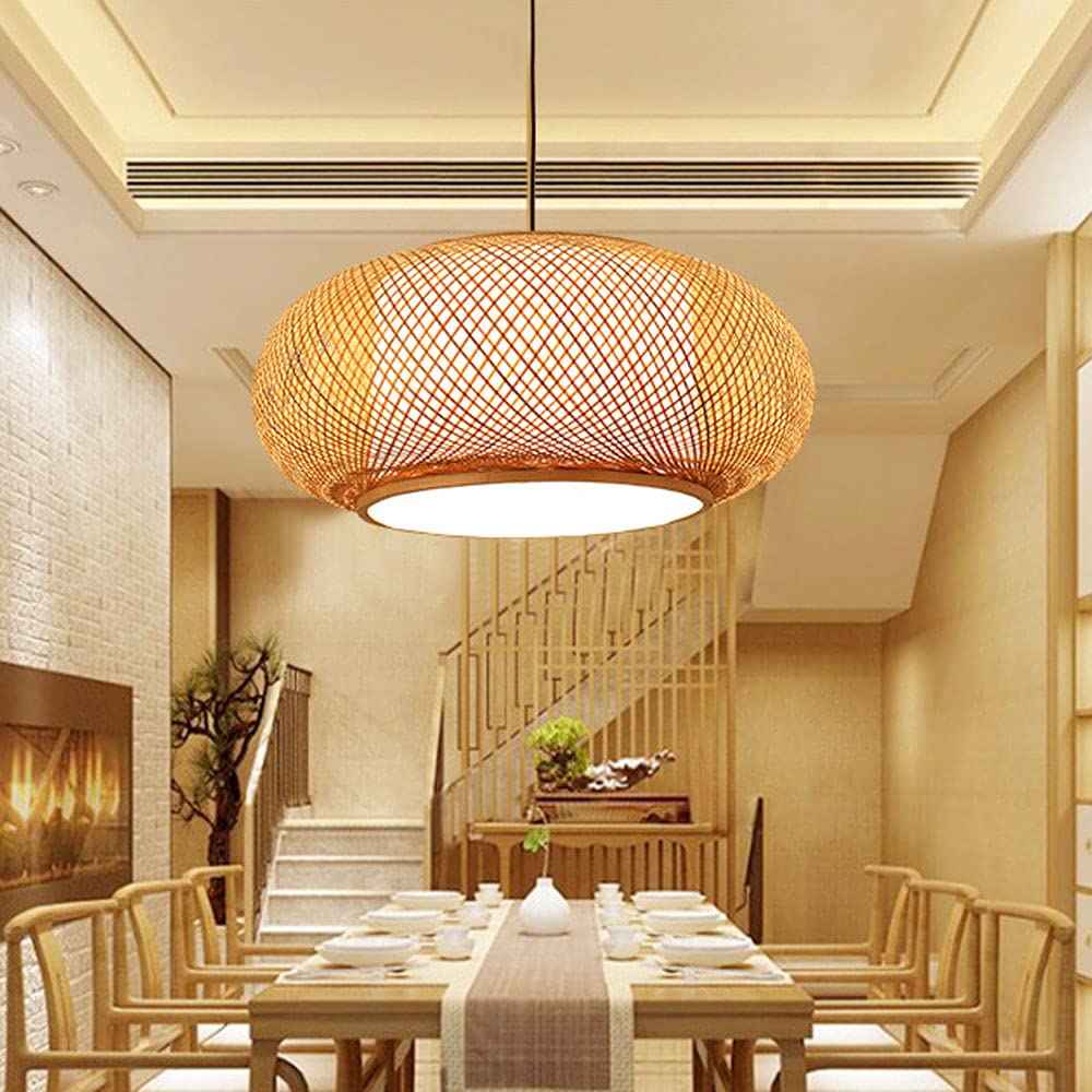 Amazon.com: ZSJPDP Retro Japanese E27 Chandelier, Bamboo Lantern
