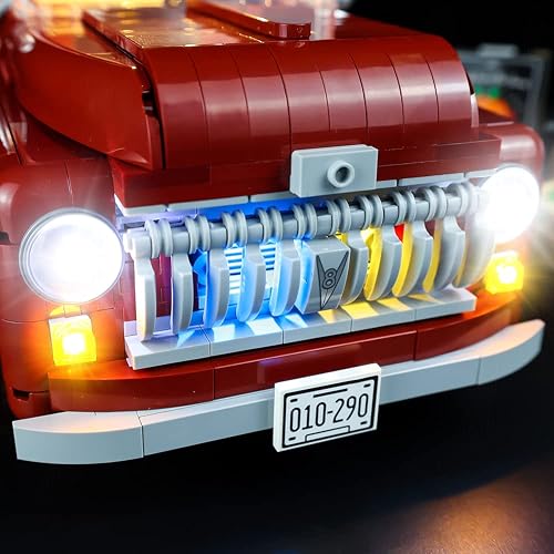 Kyglaring LED Lighting Kit for Lego Creator Pickup Truck 10290 and Lights Set Compatible with Lego Vintage 1950s Pickup Truck Building Kit - Not Include The Model (Classic Version) - Thumbnail 6
