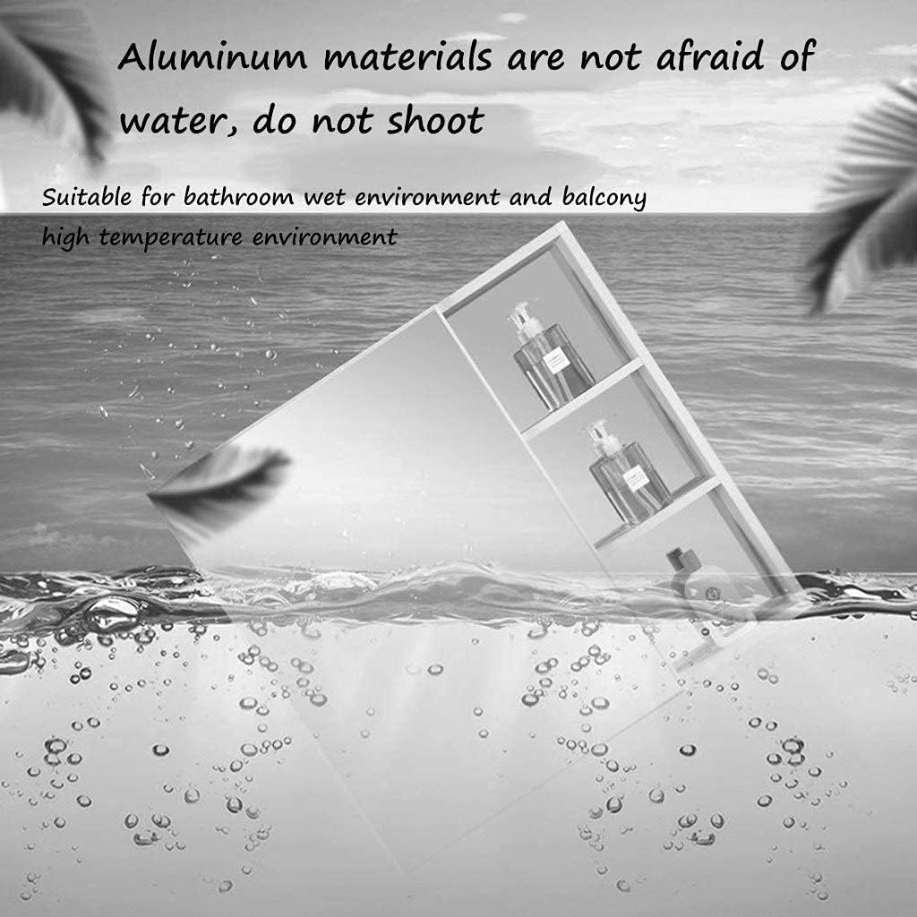 Vanity Mirror Bathroom, Moisture Proof Aluminum Alloy Single Door Locker (Color : Wood, Size : 68 * 13 * 48cm) (White 68 * 13 * 48cm)