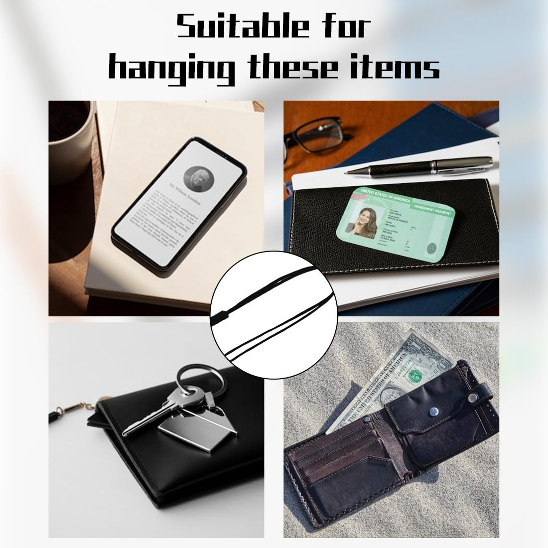 4 Pezzi Portachiavi A Spirale Con Moschettone - Elastici Per Trekking E Pesca - Foto 8