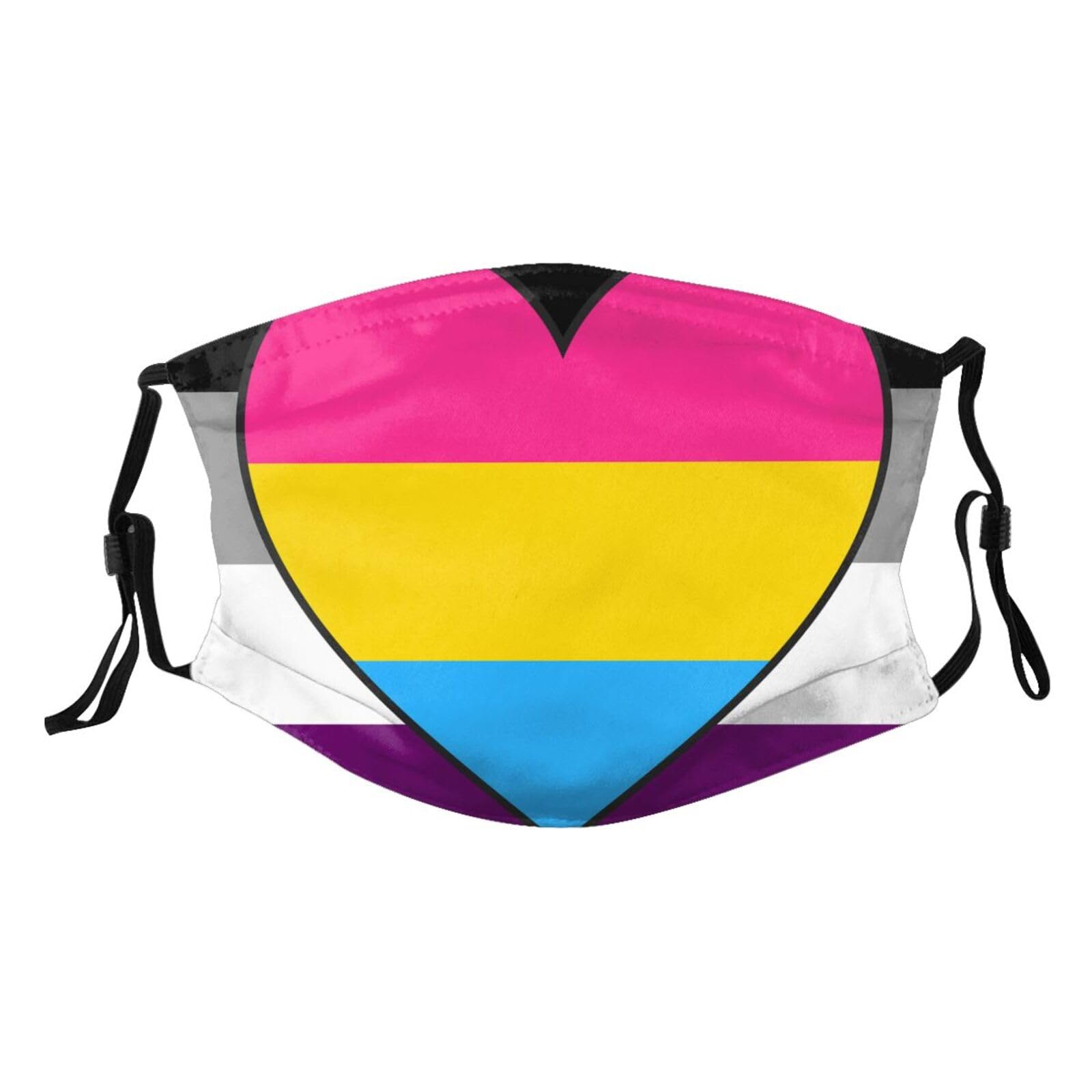 Asexual Panromantic Pride Flag Adult Dust Mask Adjustable Dust Face with 2 Filter96