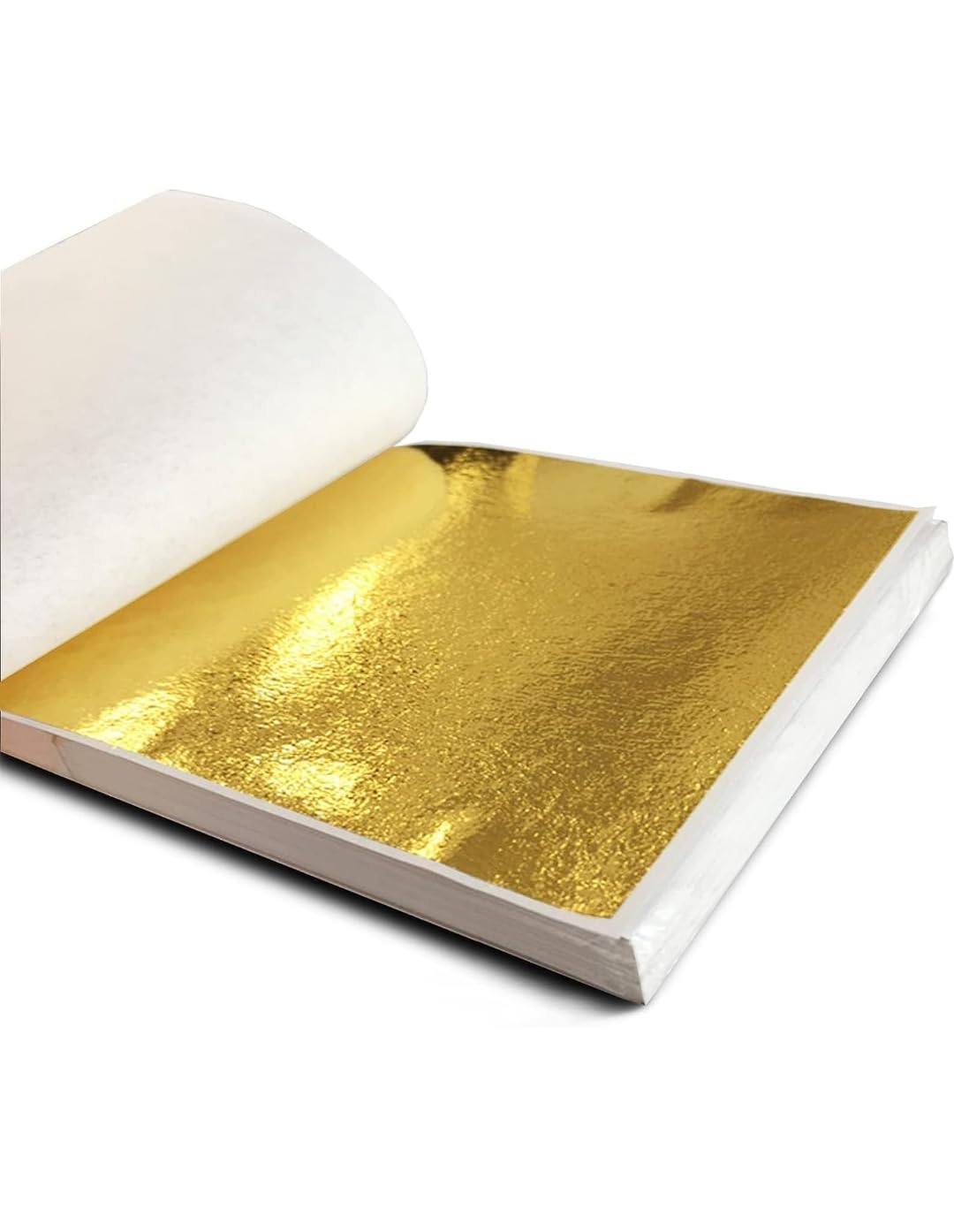 FGLC Gold Leaf for Gilding Funiture Lines Wall Shiny Crafts Handicrafts Gilding Decoration 8x8.cm 100 Sheets