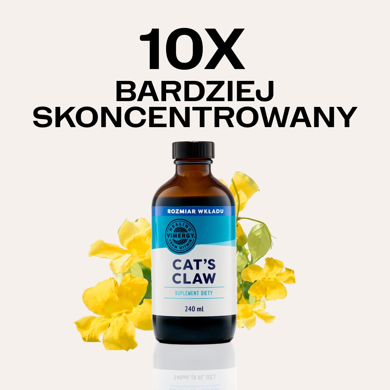 Suplement ziołowy Vimergy – Płynny organiczny Koci Pazur – Nowy, świeższy ekstrakt dla wsparcia antyoksydacyjnego – Vegański, paleo, bezglutenowy, koszerny – 120 porcji (240 ml)