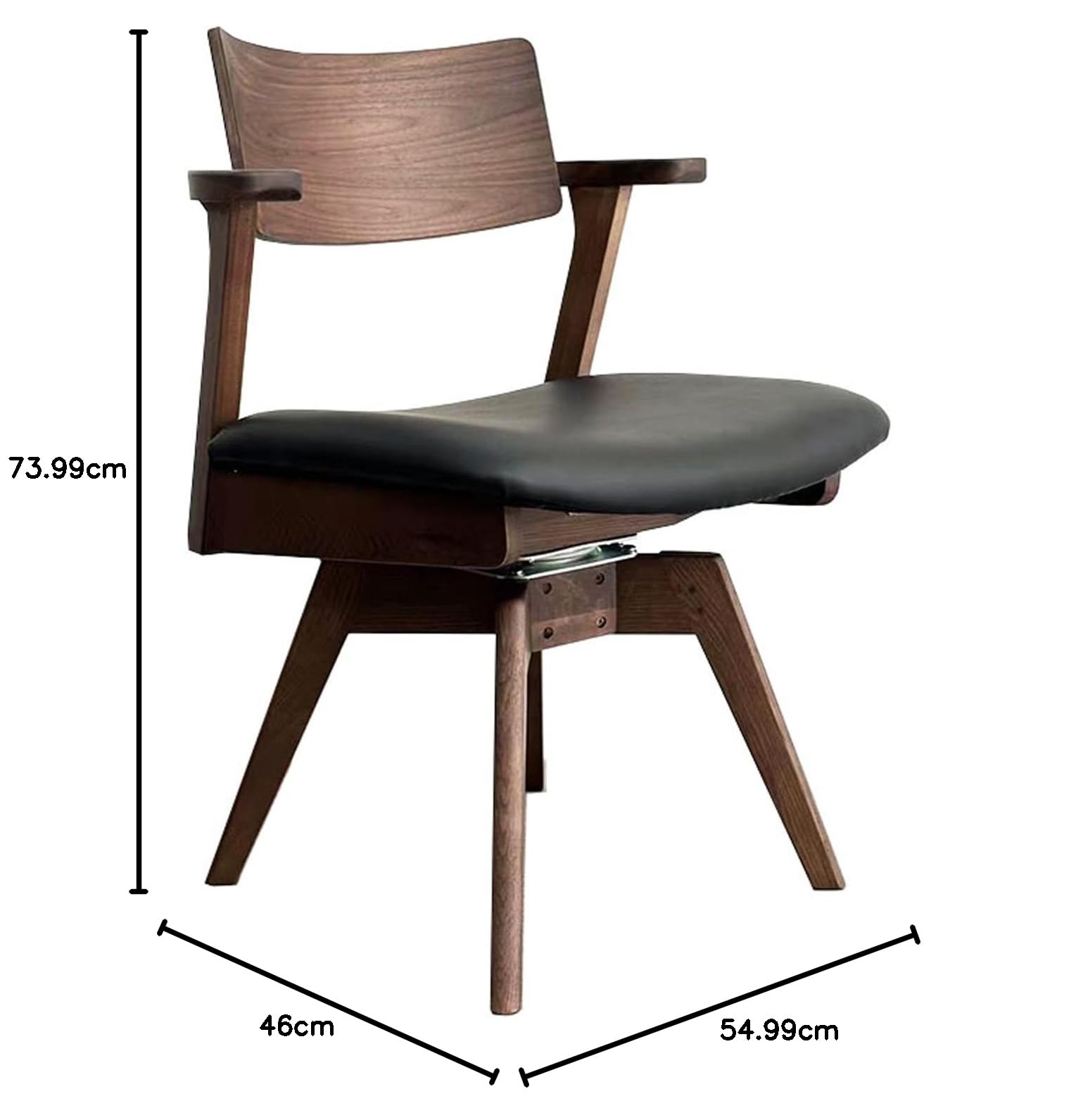 360 Degree Swivel Wood Desk Chair, Japanese Style Luxury Ergonomic