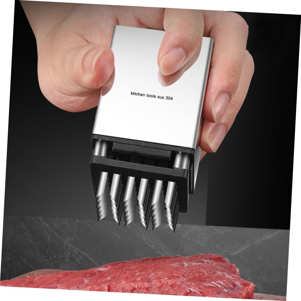 Amosfun Stainless Steel Double Sided Meat Hammer Kitchen Meat Tenderizer Tool for Effortless Cooking for Steaks Poultry for Home Restaurant Use