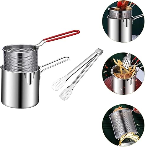 Miniatura 5 de Cesta de acero inoxidable para freír freidoras freidoras sartén fuente de cocina para restaurante cocina hotel hogar