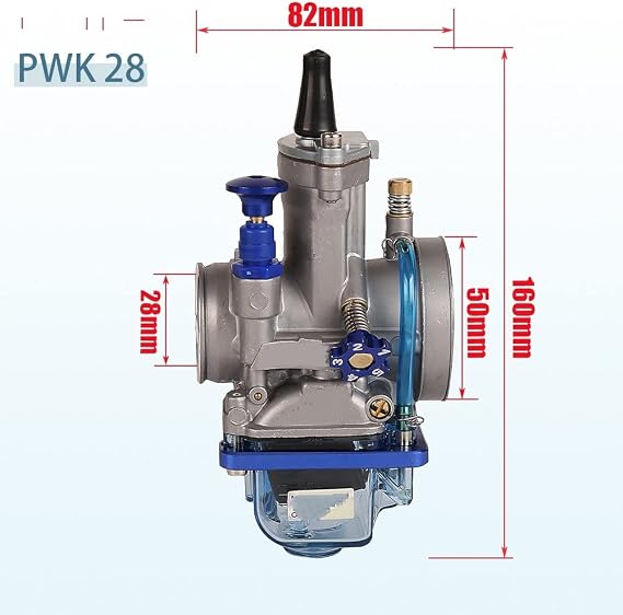 Universal Motorcycle Carb PWK Carburetor 28mm 30mm 32mm 34mm Save Fuel For 125 150 175 200 250 300 Cc ATV Dirt Bike (28mm)