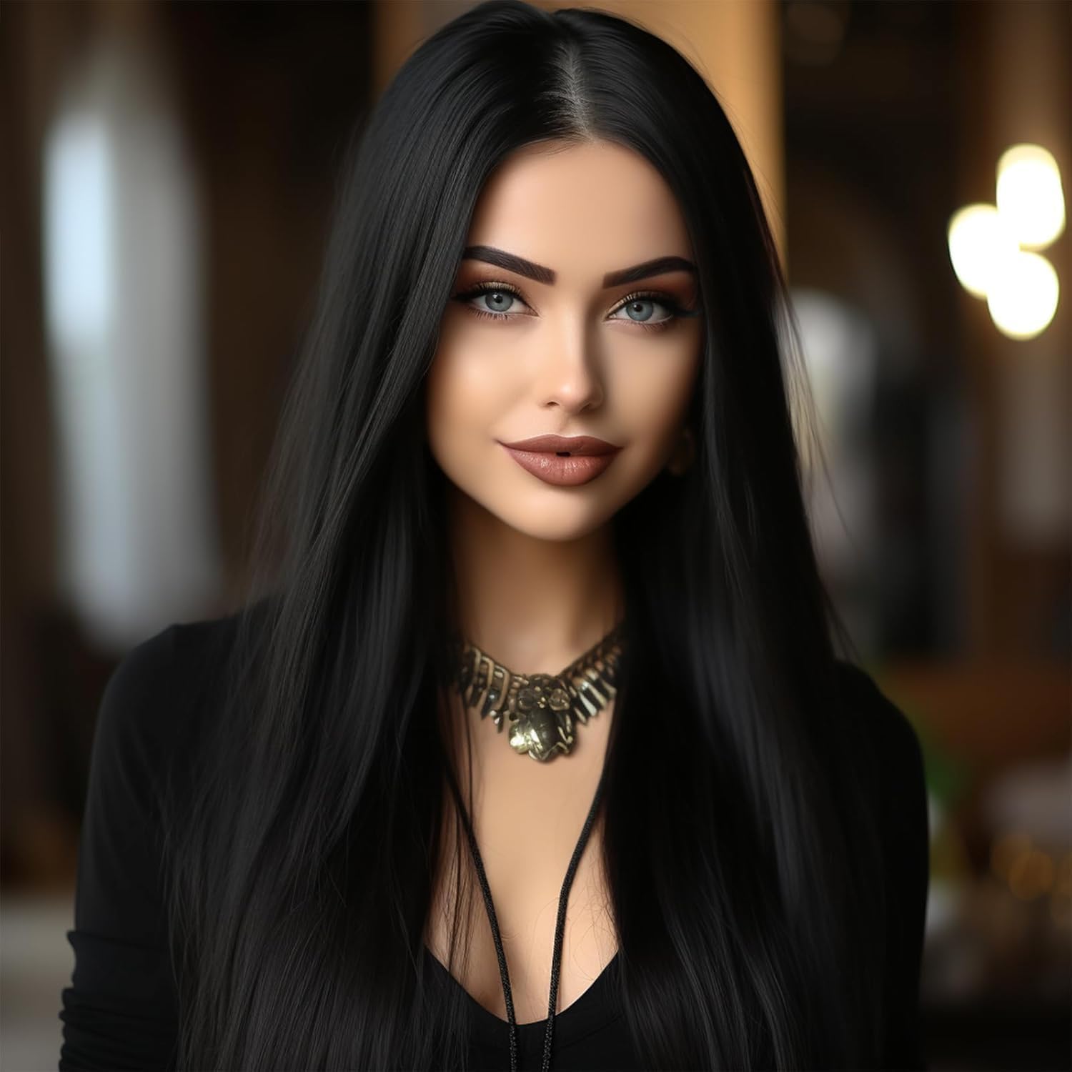 Paradise Hair Wig for Women Long Black Wig for Women 28’’ Long Straight Black Hair Wig Natural Cute Wigs for Daily Party Halloween (Free 2 wig cap And 1 carry pouch)-image-31